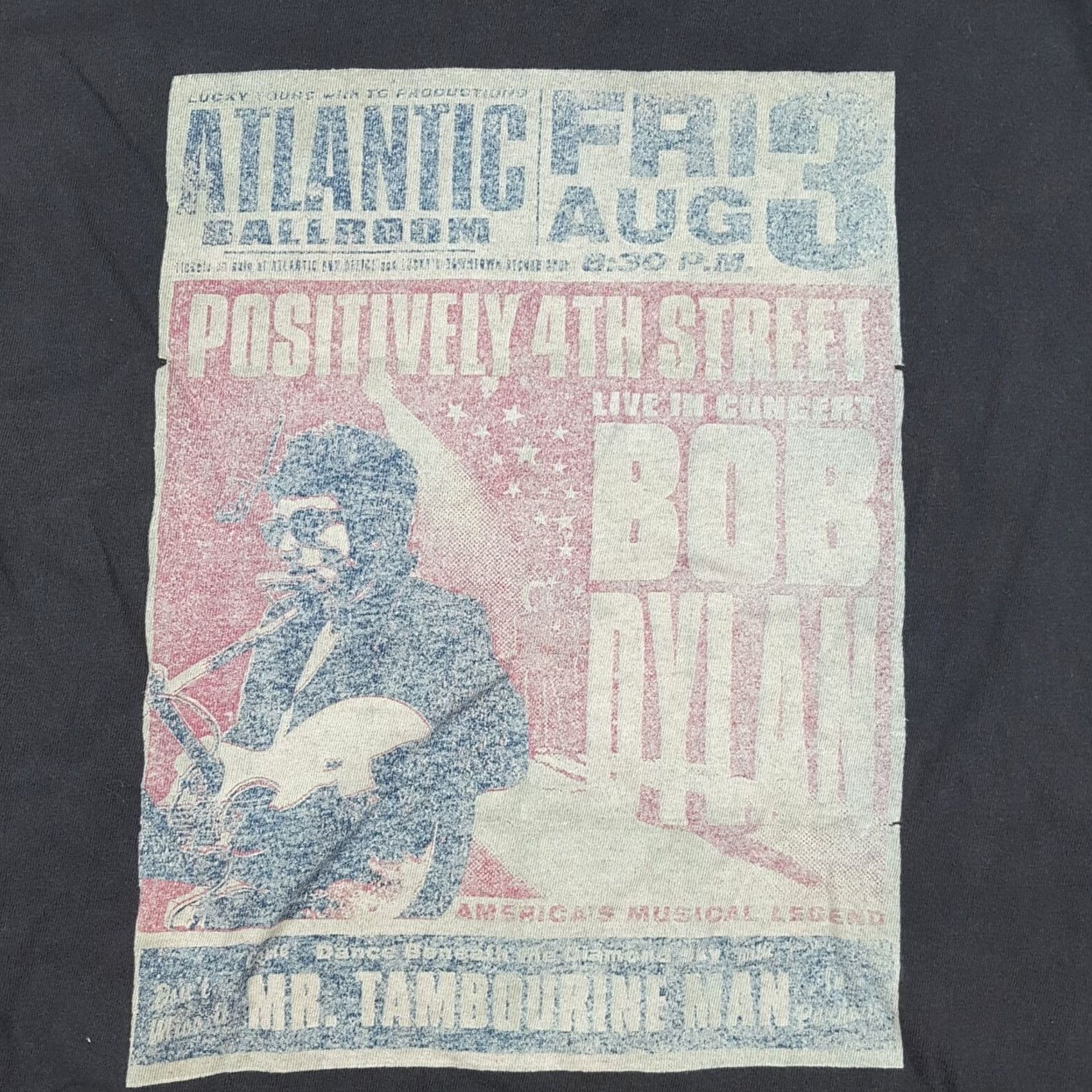 Lucky Brand VINTAGE Lucky Brand Bob Dylan Rock Music Band Tour Retro T Shirt Mens M Black Cotton Graphic Print 90s Century Size US M / EU 48-50 / 2 - 3 Thumbnail