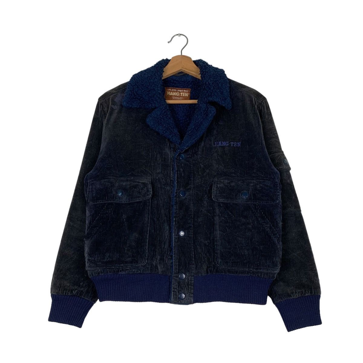 Hang Ten 70's HANG TEN Corduroy Sherpa Double Collar Jacket #0654-C30 Size US S / EU 44-46 / 1 - 1 Thumbnail