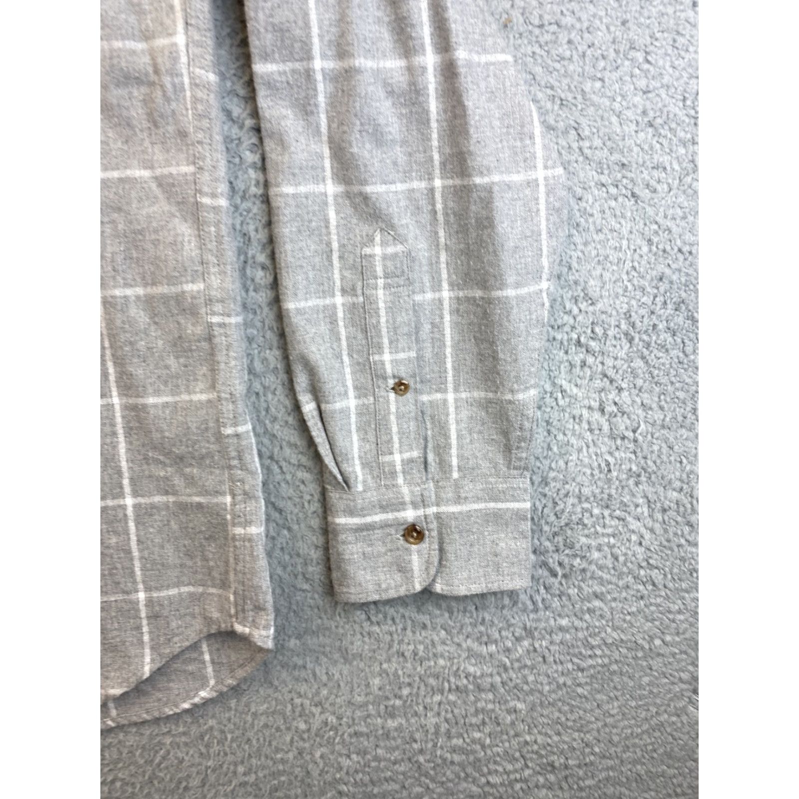 J.Crew J.Crew Dress Shirt Gray & White Plaid Cotton Slim Fit Long Sleeve Button-Down 16" Neck Adult Large Mens Size 42R - 5 Thumbnail