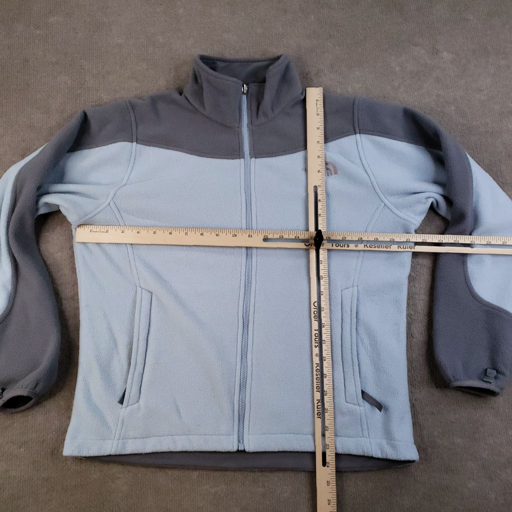 The North Face The North Face Jacket Women S Blue Gray Fleece Full Zip Pockets Hiking Mock Neck Size S / US 4 / IT 40 - 2 Thumbnail