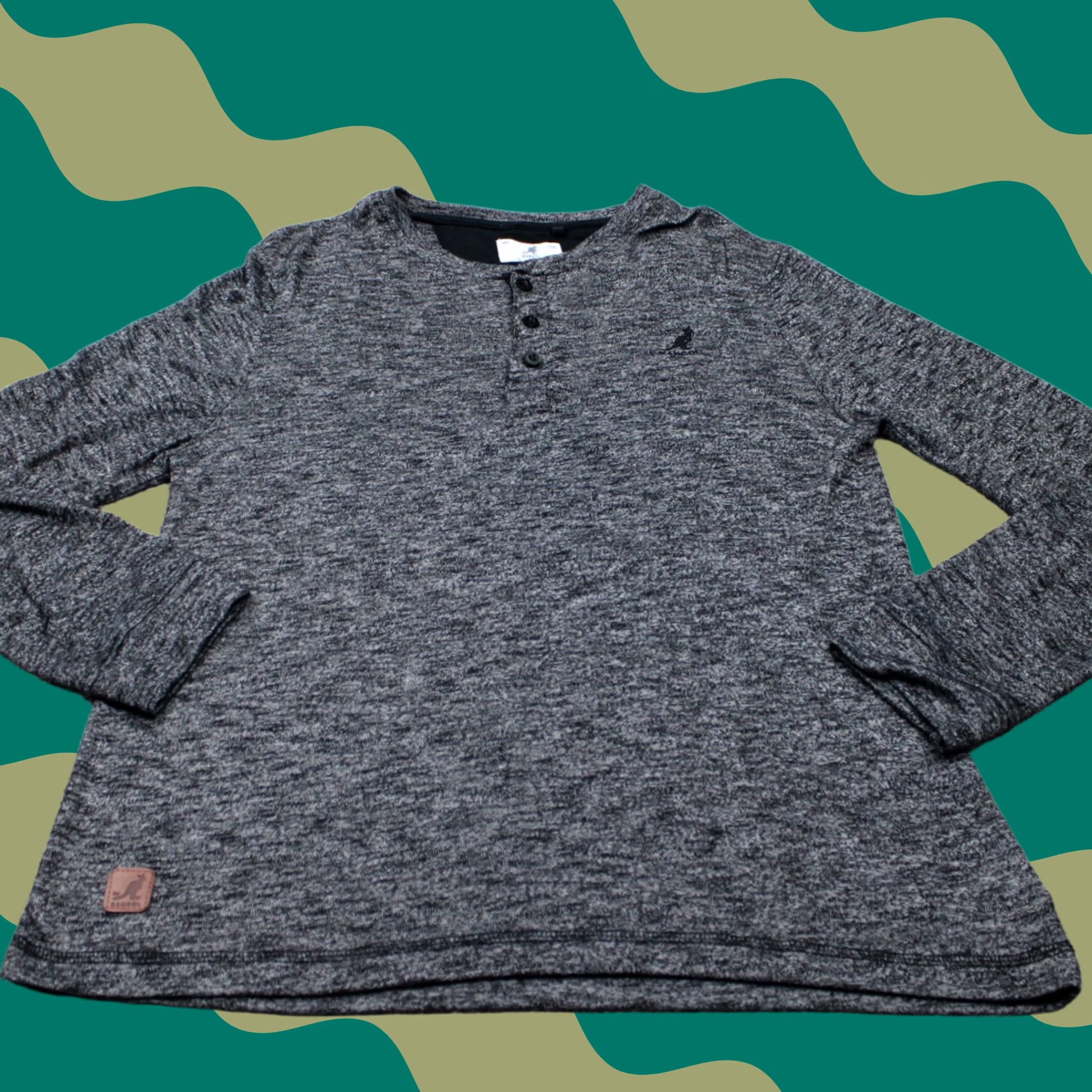 Kangol Kangol Henley Shirt Mens Medium Gray Lightweight Long Sleeve Pullover Rayon/Poly 55% Rayon 45% Polyester Shirt Mens Size US M / EU 48-50 / 2 - 1 Thumbnail