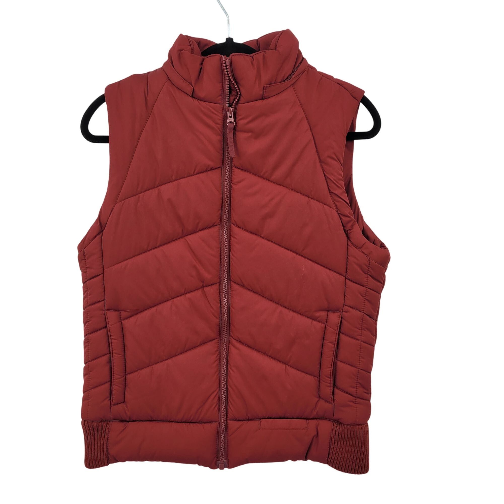 Vintage Vintage Red Quilted Puffer Vest 14/16 Cotton Down Insulation Size L / US 10 / IT 46 - 1 Thumbnail