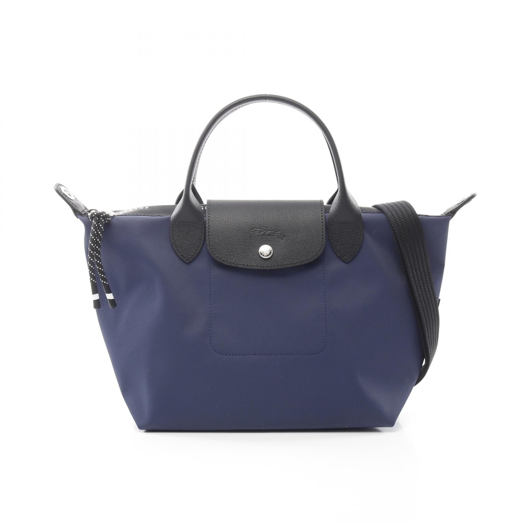 Longchamp Longchamp Le Pliage Energy Canvas Leather Tote Bag Canvas Tote Bag L1512Hsr006 in Blue, Women's