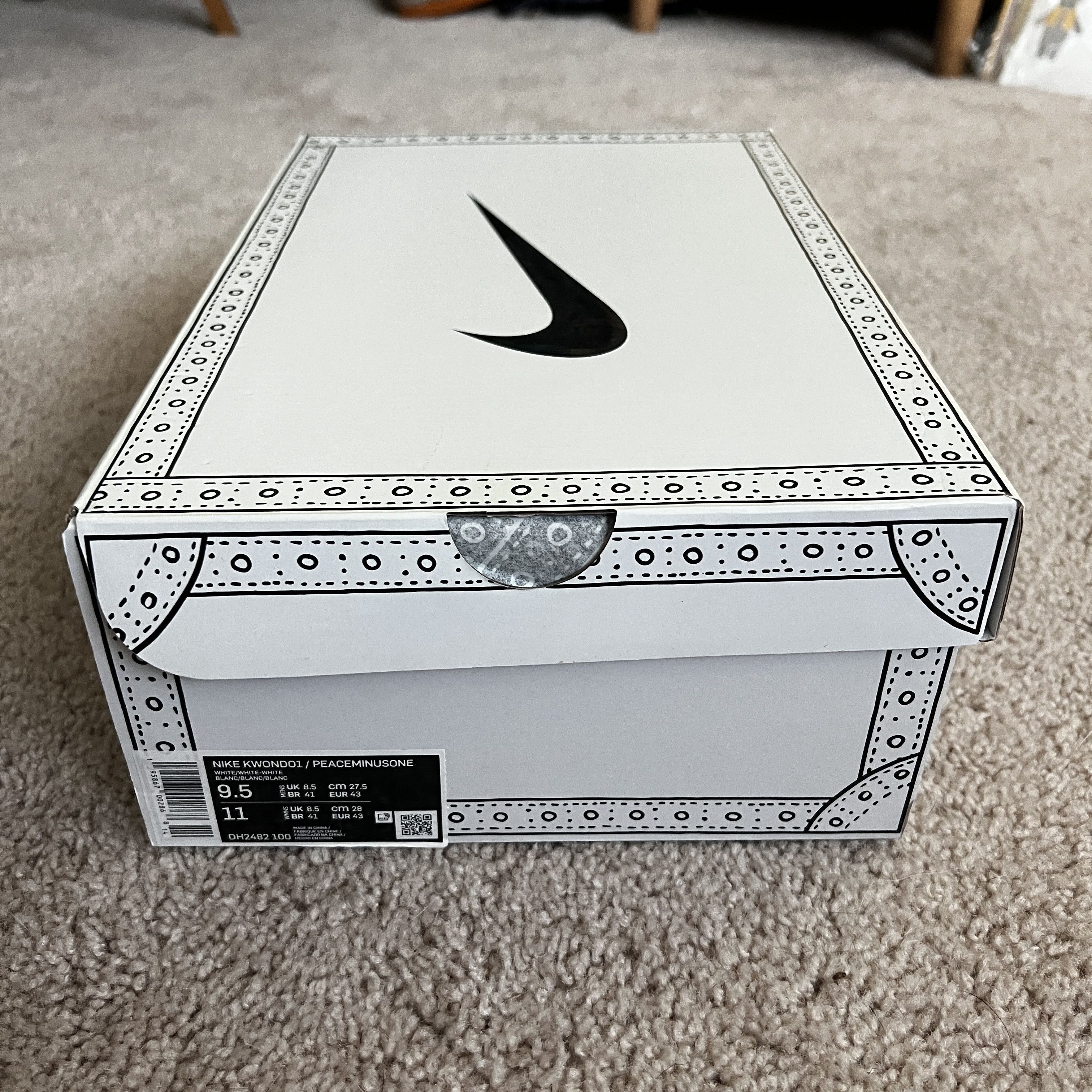 Nike × peaceminusone Nike x Peaceminusone Kwondo 1 Triple White Size US 9.5 / EU 42-43 - 8 Thumbnail