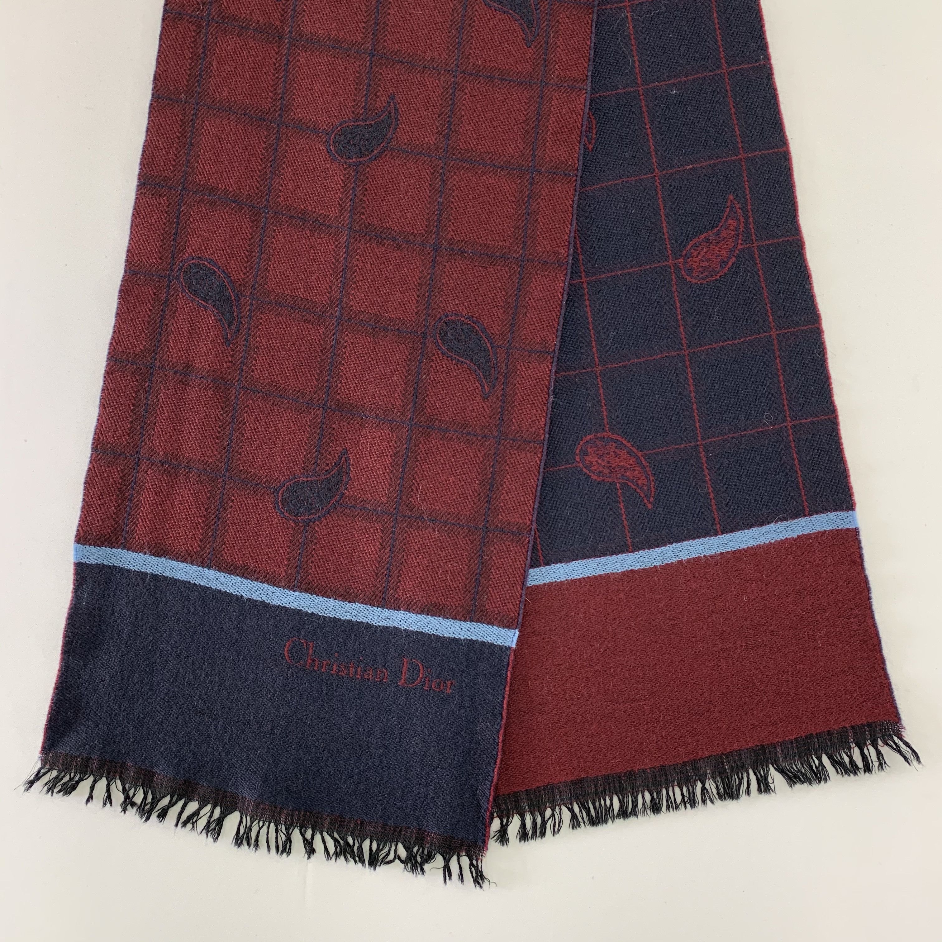 Christian Dior Monsieur Christian Dior Scarf Wool Muffler Neck Wrap BL4300 Size ONE SIZE - 5 Thumbnail