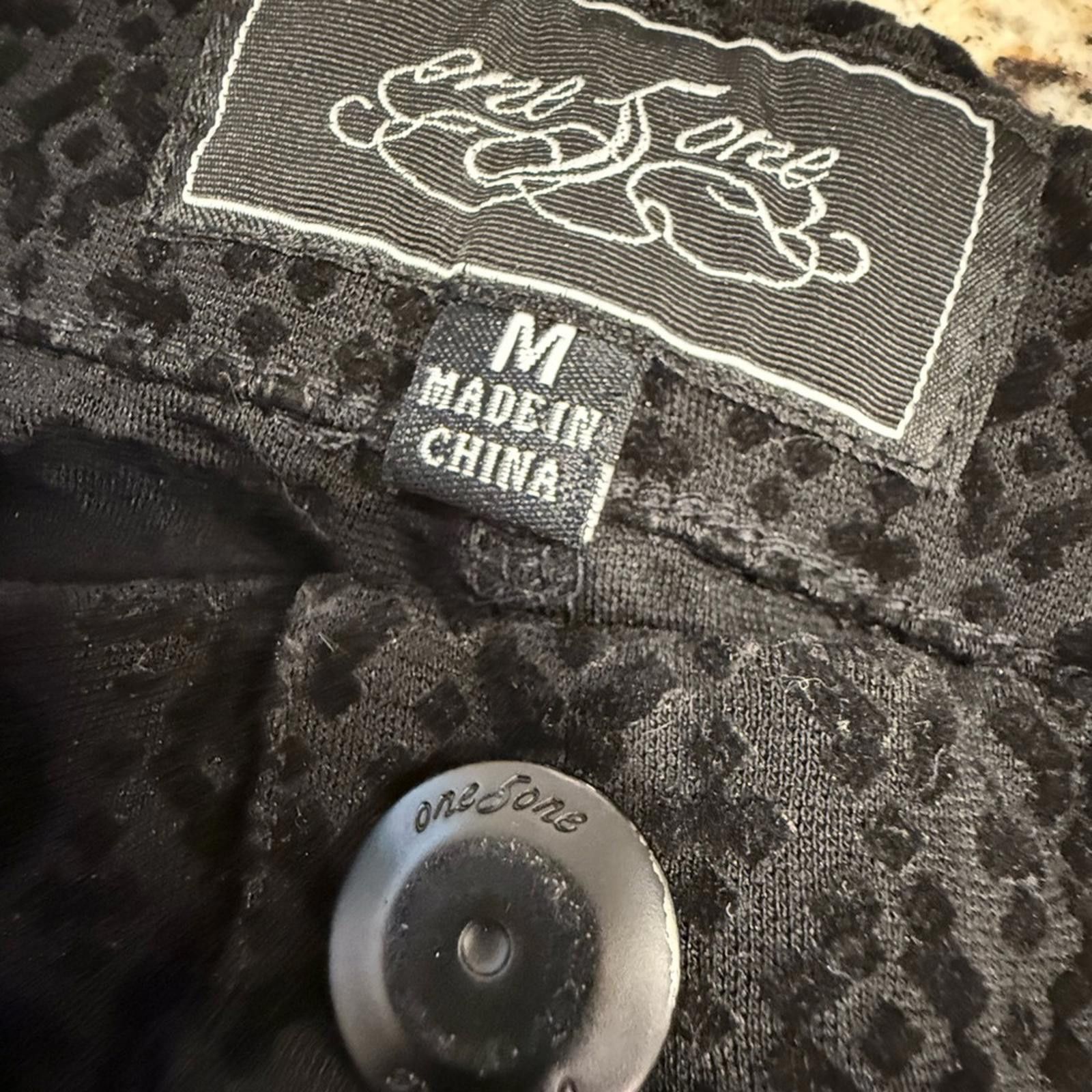 Other One Sone black textured jacquard ankle leggings SZ M Size 32" / US 10 / IT 46 - 4 Thumbnail