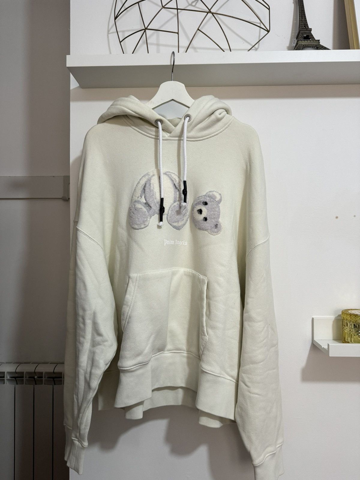 image of Palm Angels Bear Hoodie in White, Men's (Size XL)