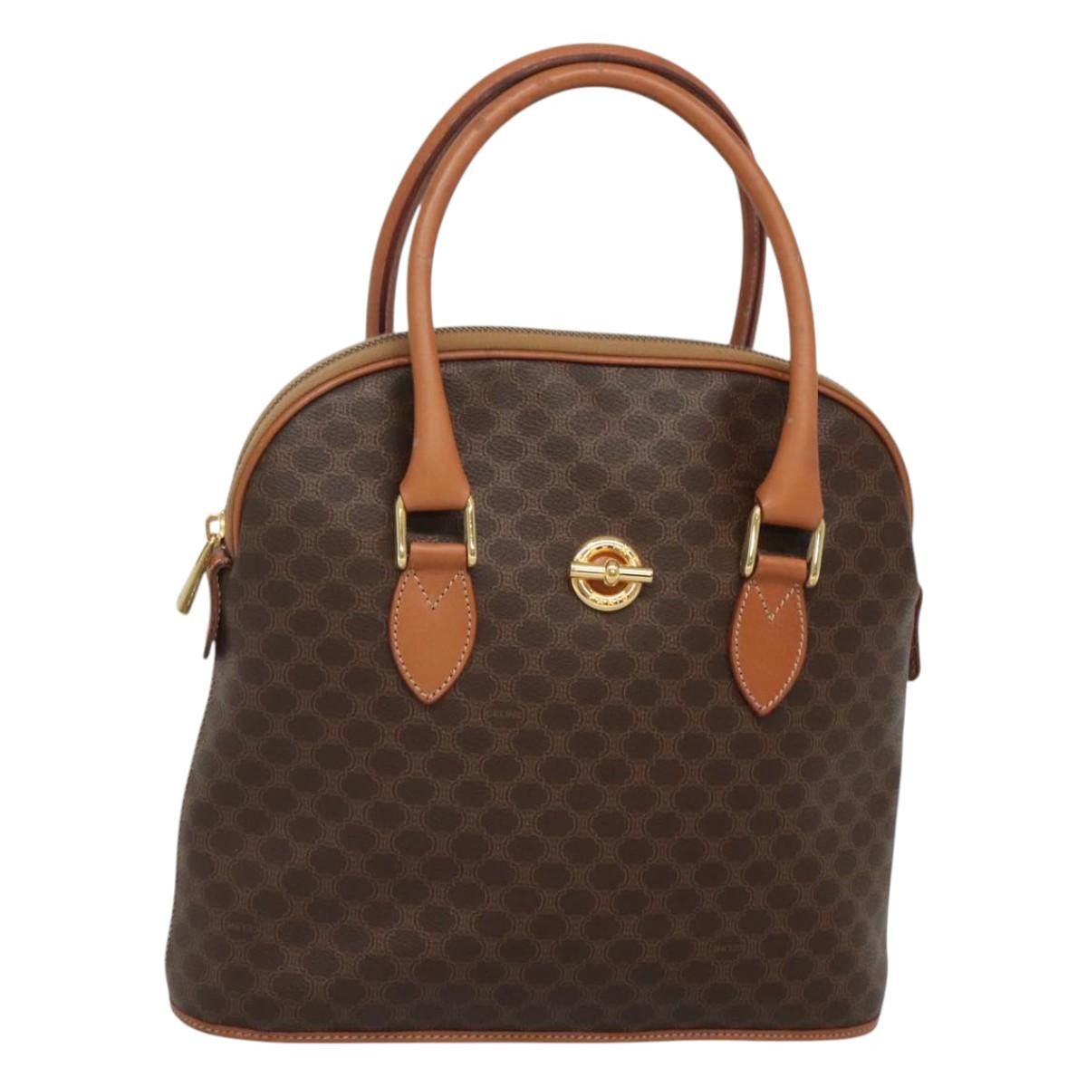 Celine CELINE Macadam Canvas Hand Bag Pvc Leather Brown Gold Size ONE SIZE - 1 Thumbnail