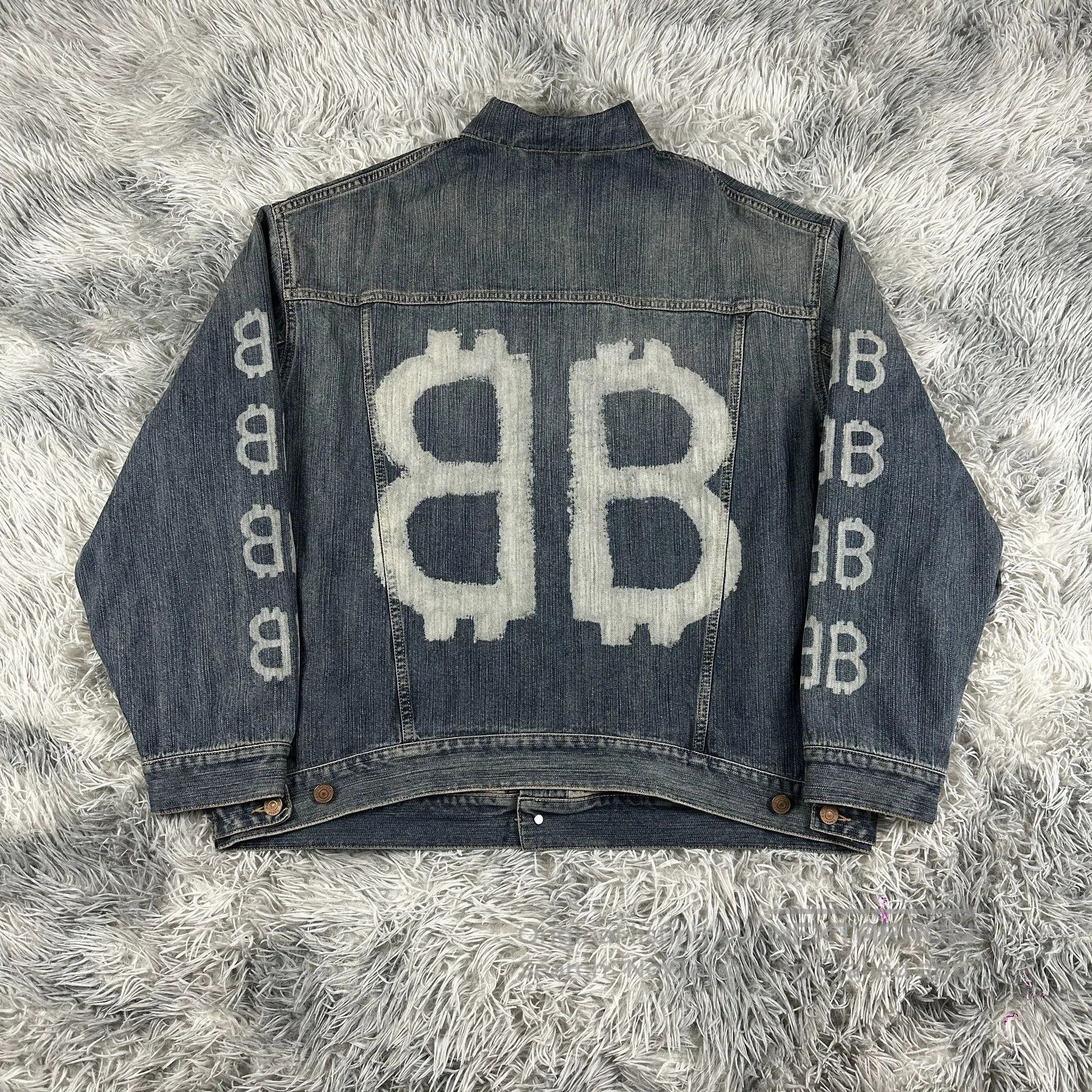 Balenciaga balenciaga double b logo denim jacket. Size US M / EU 48-50 / 2 - 7 Thumbnail