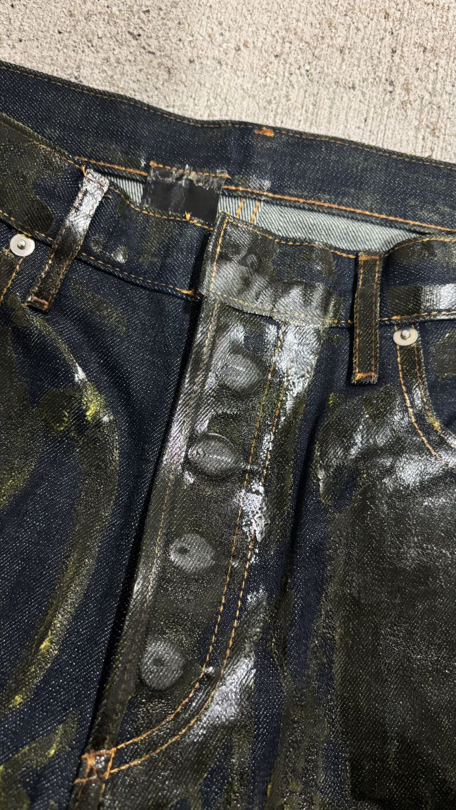 Dior × Hedi Slimane AW03 Dior Homme By Hedi Slimane Waxed Luster Denim Size US 32 / EU 48 - 4 Thumbnail