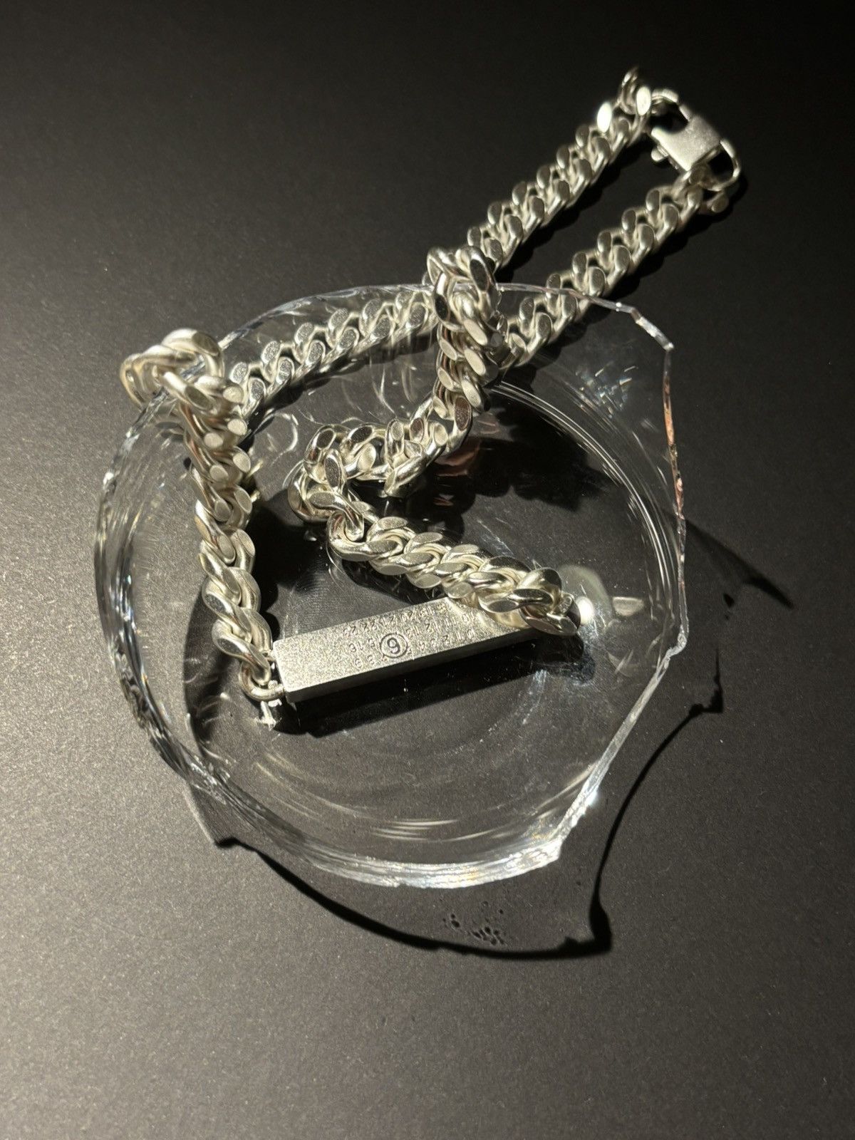 Maison Margiela Margiela Logo Silver Necklace Size ONE SIZE - 2 Thumbnail