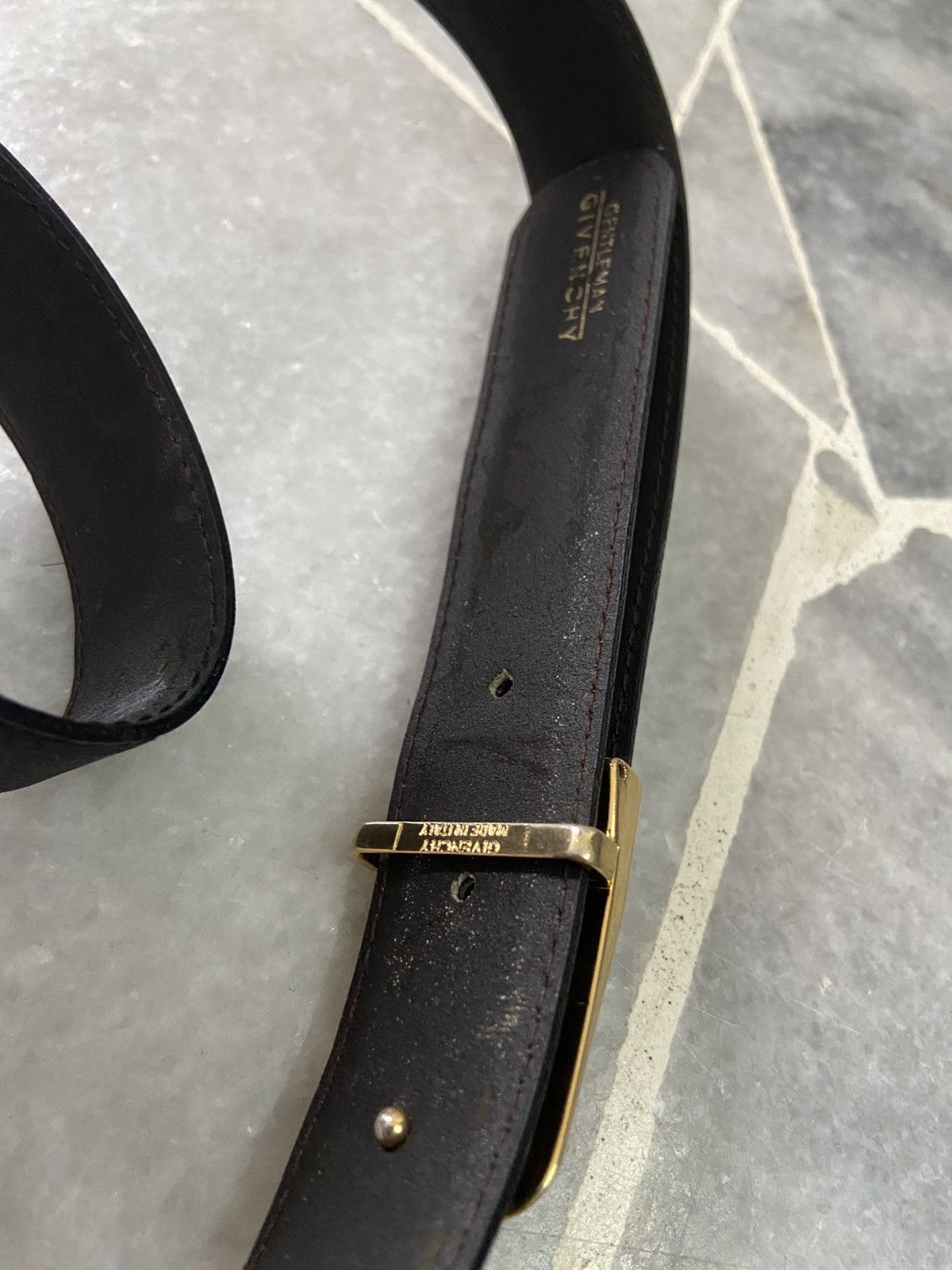 Givenchy Vintage Givenchy Leather Belt Size 32 - 8 Thumbnail