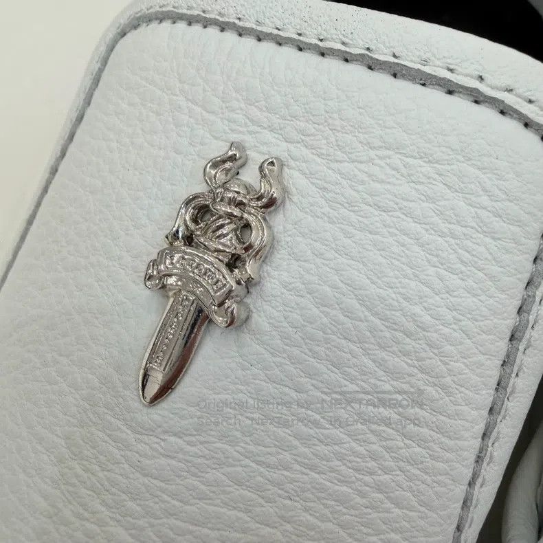 Chrome Hearts CHROME HEARTS Size 38 White full leather sword loafers Size US 5.5 / EU 38 - 4 Thumbnail