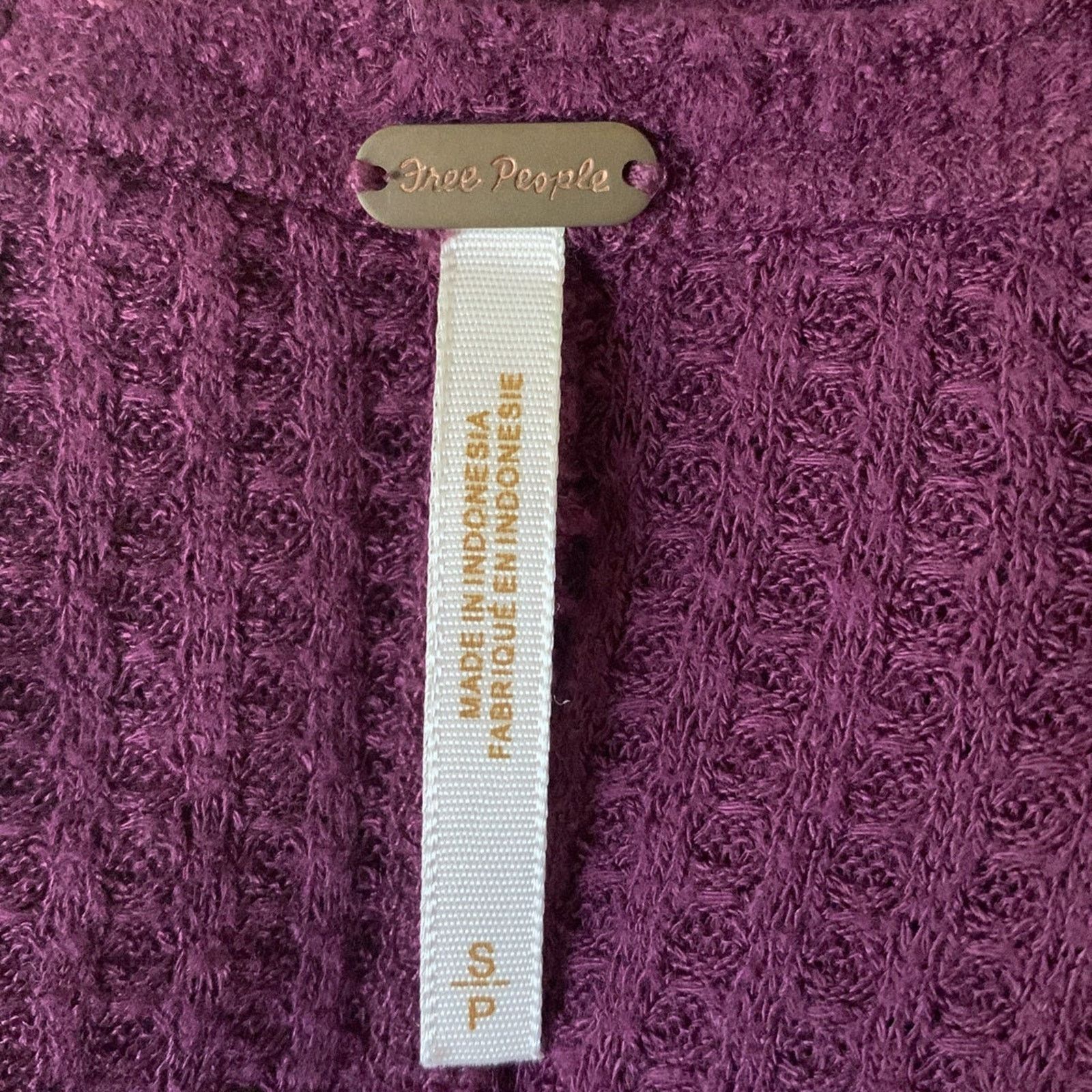 Free People Free People Women’s Small Top Thermal Purple Long Sleeves Size S / US 4 / IT 40 - 10 Thumbnail