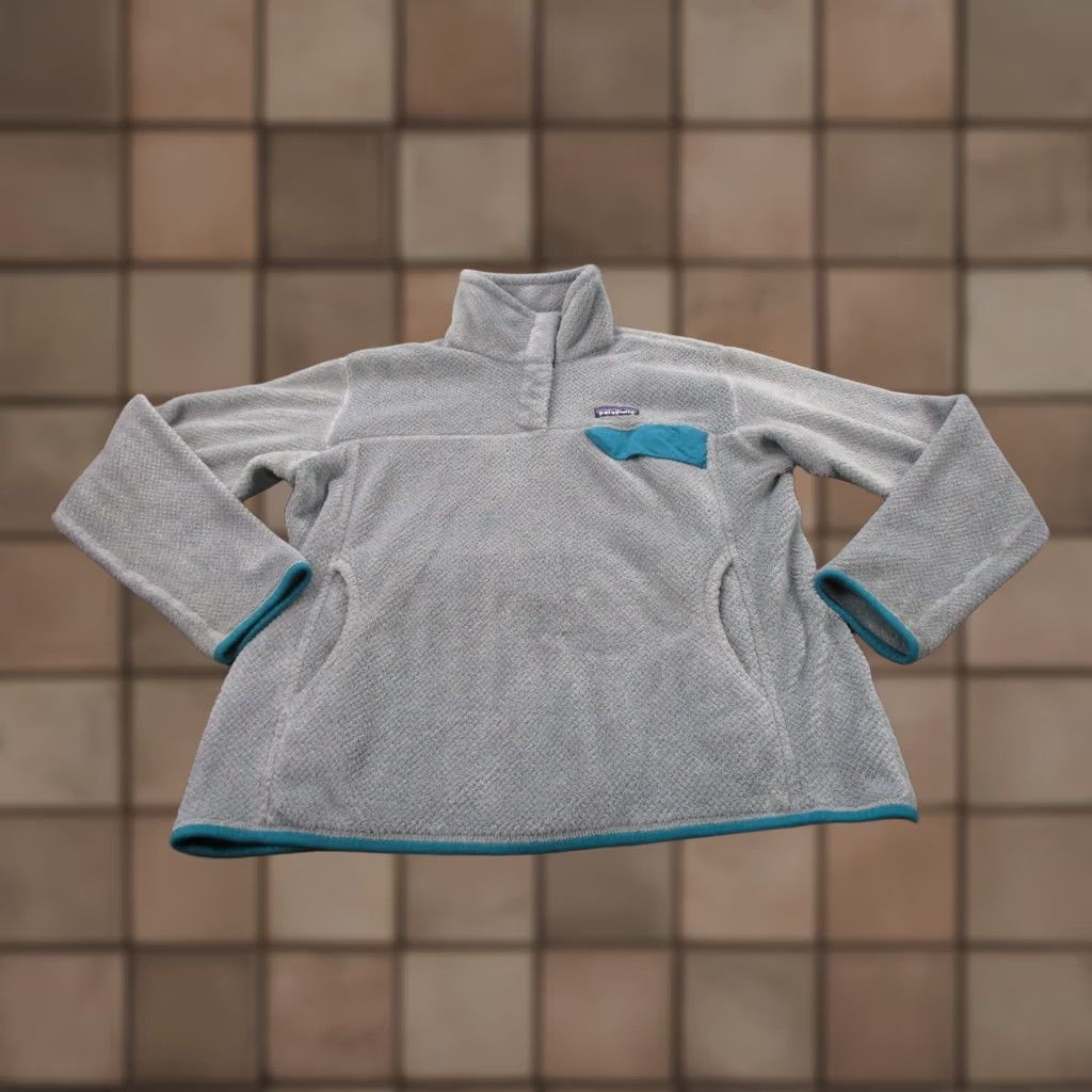 Patagonia Patagonia Jacket Women L Gray Snap Fleece Outdoor Casual Windproof Pockets 25442 Size L / US 10 / IT 46 - 1 Thumbnail