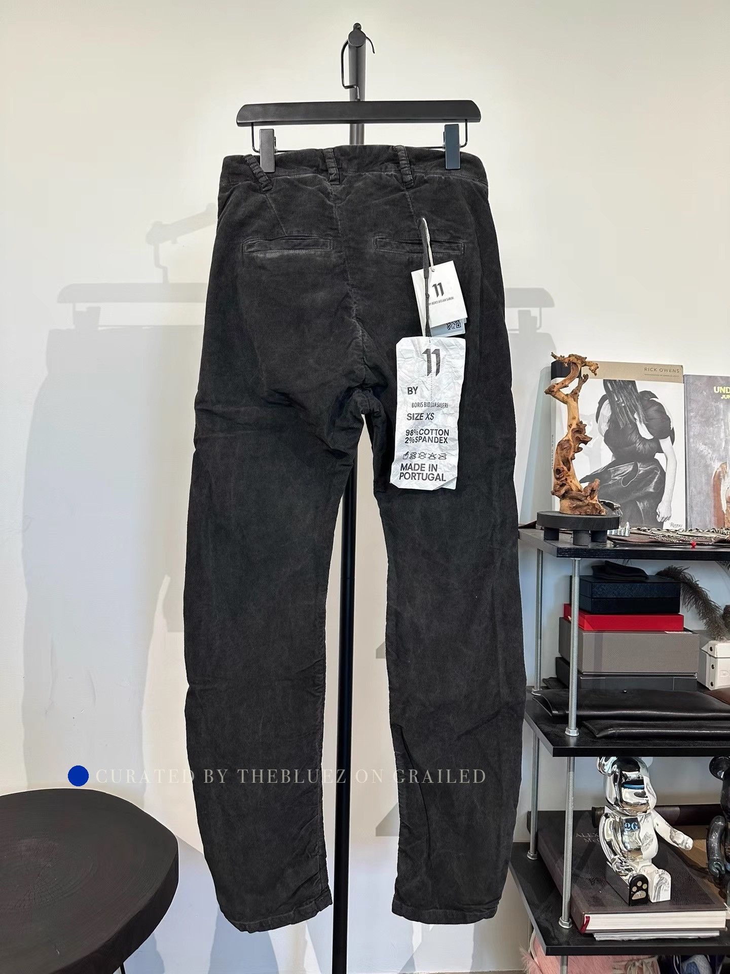 11 By Boris Bidjan Saberi Faded Black Curved Casual Pants Size US 32 / EU 48 - 1 Thumbnail