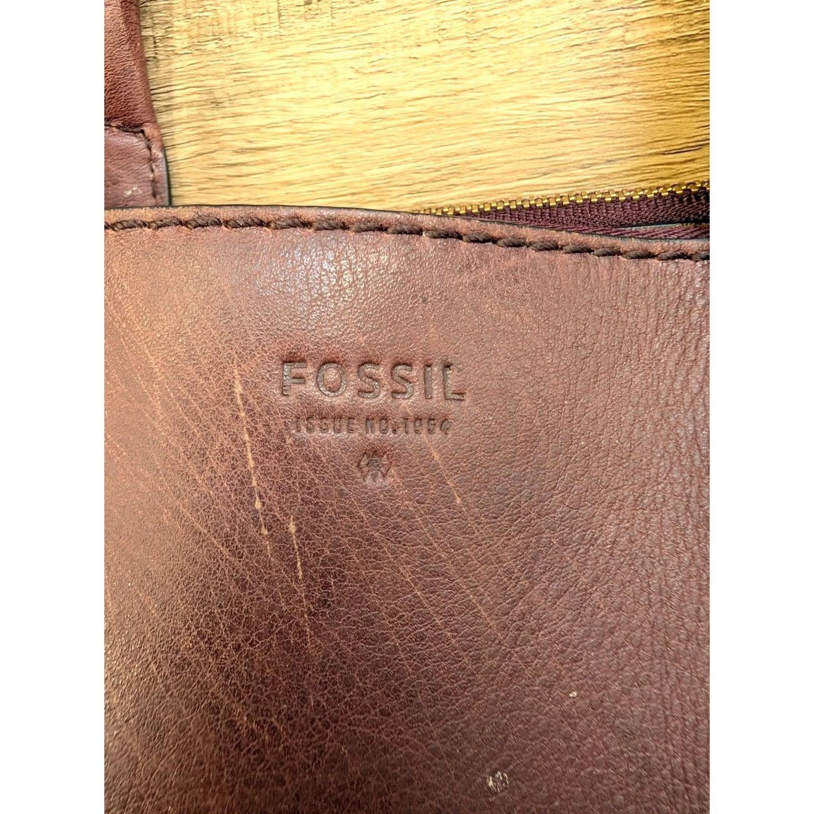 Fossil VINTAGE Fossil Handbag Purse Leather Brown 1954 Medium Size ONE SIZE - 2 Thumbnail