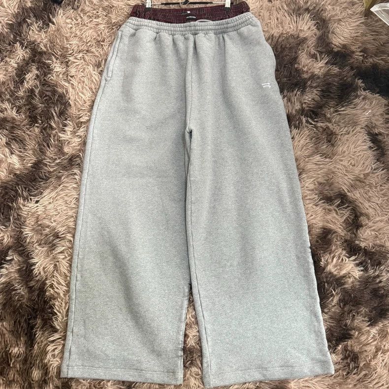 Balenciaga Grey Check Baggy Sweatpants - dmc