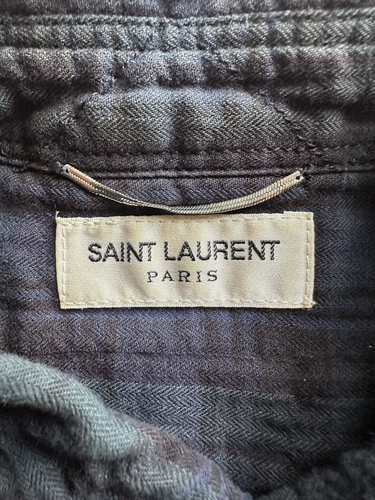 Saint Laurent Paris SS16 Saint Laurent surf sound bleached flannel 2 tone Hedi Size US XS / EU 42 / 0 - 23 Thumbnail