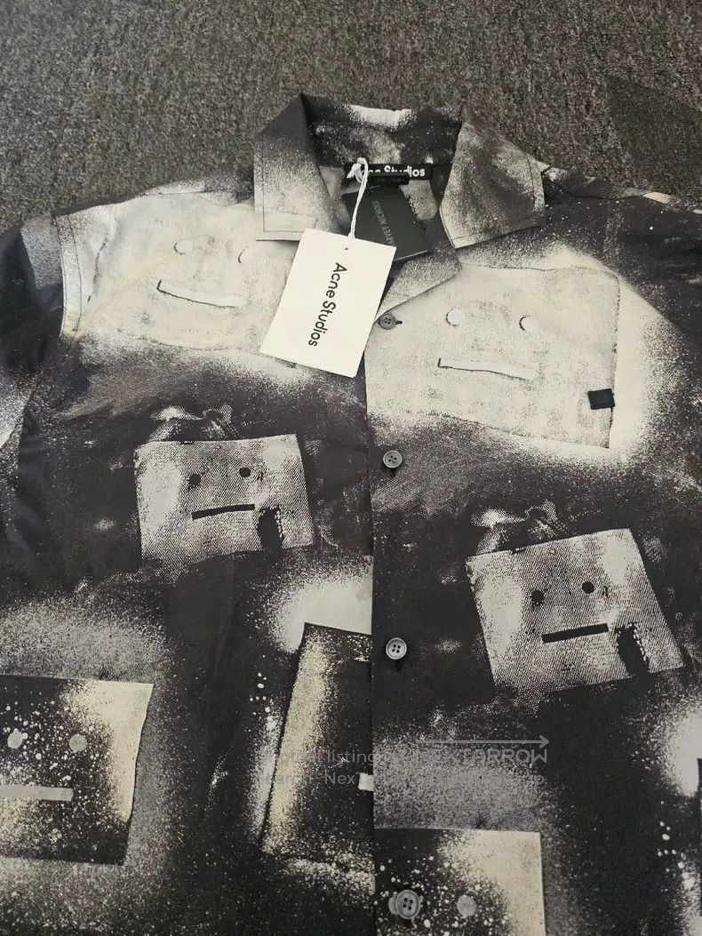 Acne Studios Acne Studios Short-sleeved shirt, smiley face polo shirt, Size M / US 6-8 / IT 42-44 - 2 Thumbnail