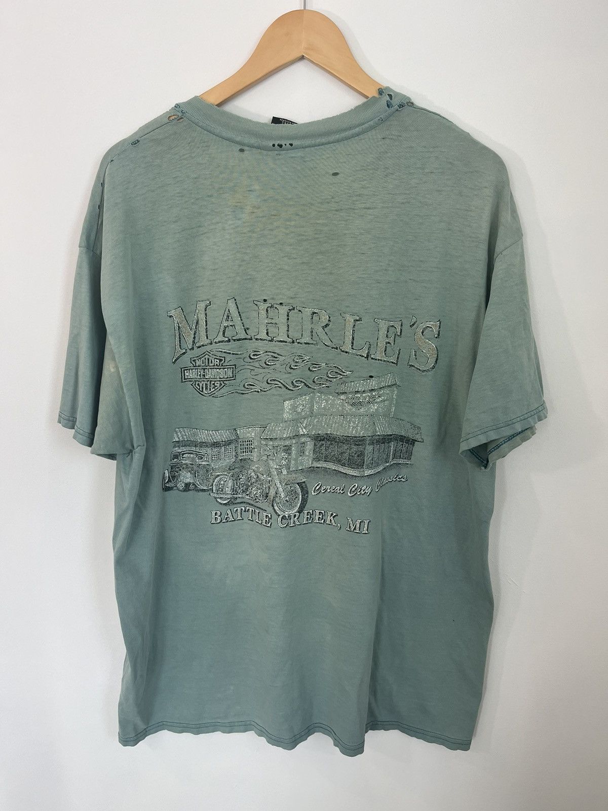 Harley Davidson Thrashed Sun Faded Vintage Harley Davidson Eagle Tee Size US XL / EU 56 / 4 - 2 Thumbnail