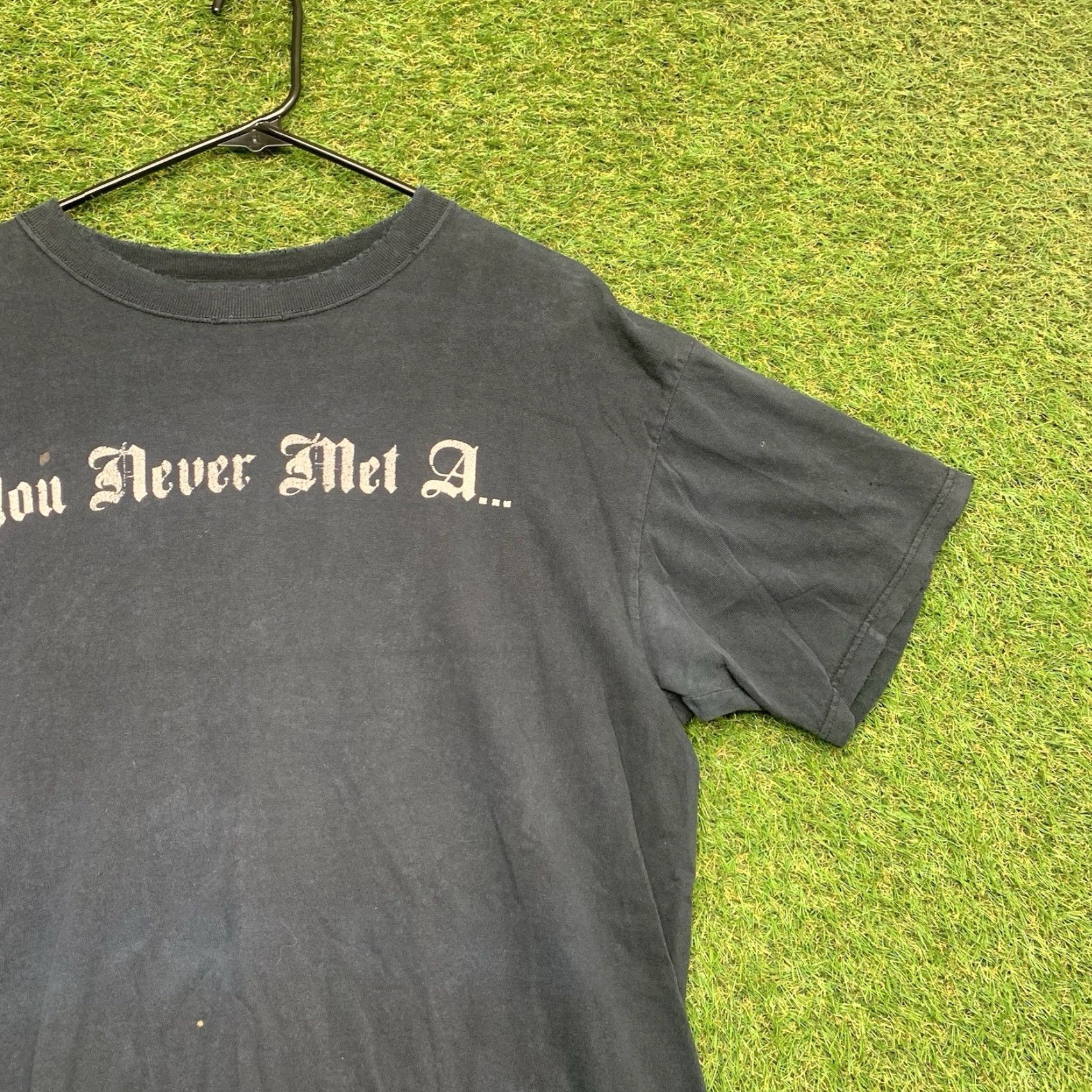 Olive VINTAGE Kid Rock Shirt Mens L Rock Band 90s 2000s Fan Tee Double-Sided Black Cotton Tennessee River Crew Neck Short Sleeve Vintage Man Shirt Size US L / EU 52-54 / 3 - 3 Thumbnail