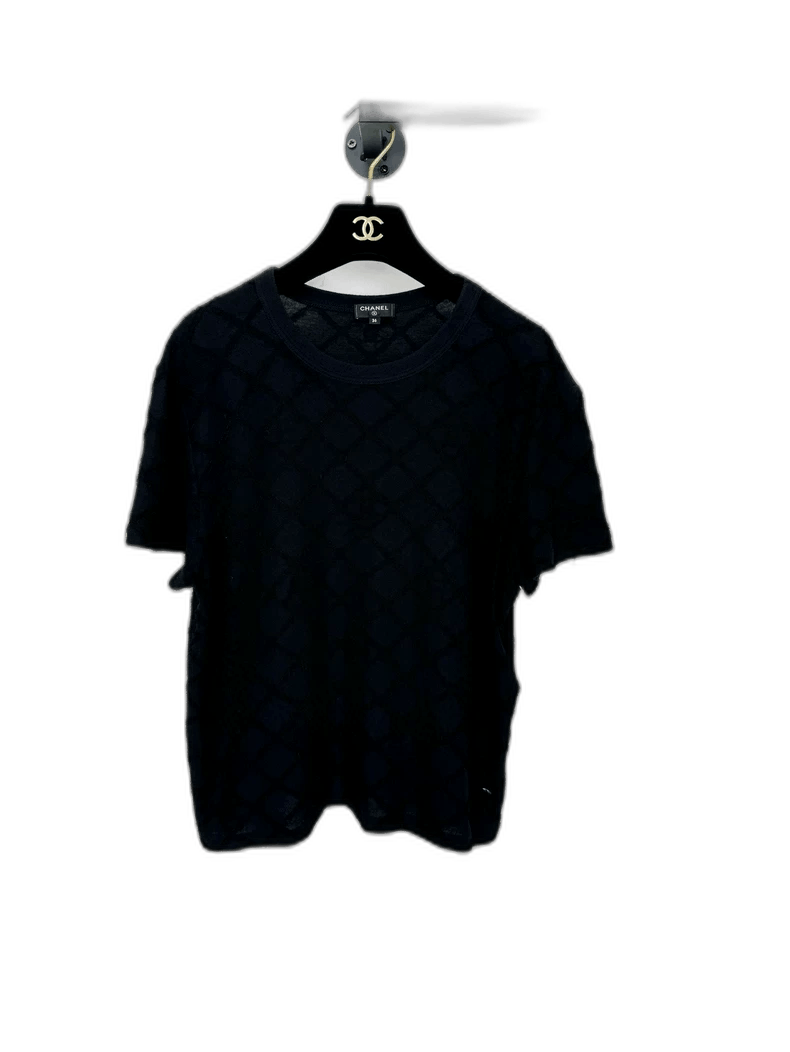 Chanel Chanel Short Sleeve Diamond Pattern Top -2505 Size S / US 4 / IT 40 - 1 Thumbnail