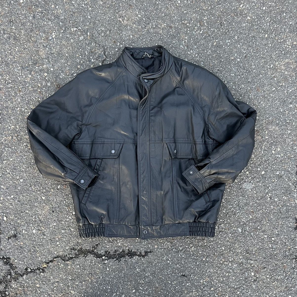 Vintage Gipsy Vintage 90s Real Leather Jacket Biker Black Size US L / EU 52-54 / 3 - 1 Thumbnail