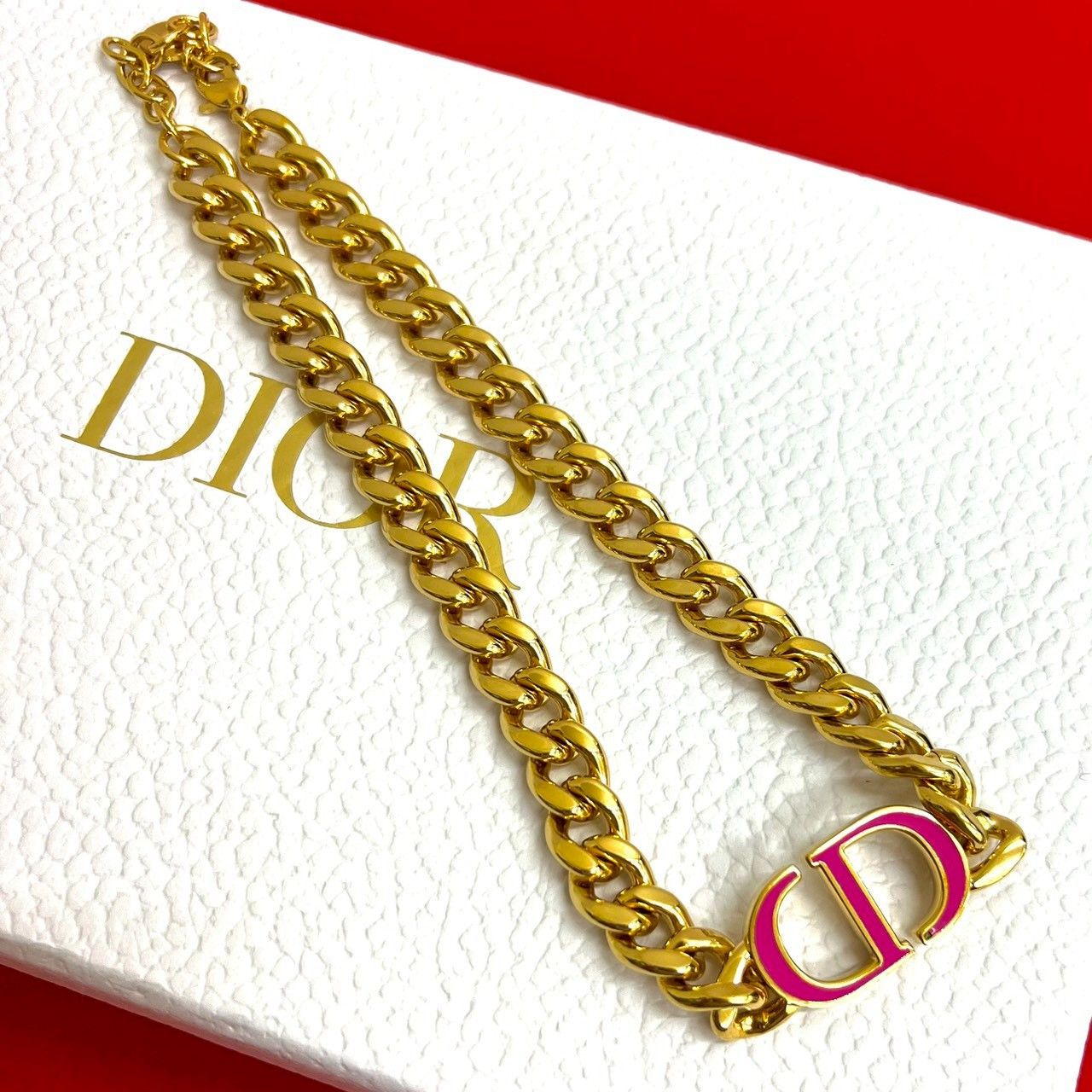 Dior Dior Christian Dior CD Motif Necklace Metal Necklace DUTY FREE for USA Size ONE SIZE - 1 Thumbnail