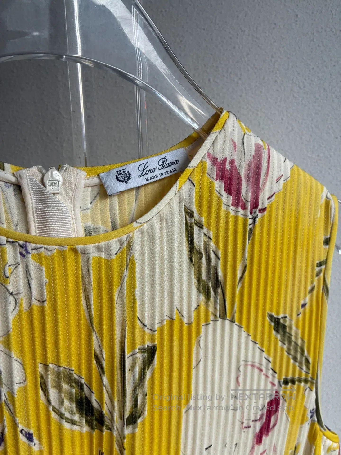 Loro Piana Loro Piana Yellow Floral Dress. Size S / US 4 / IT 40 - 3 Thumbnail