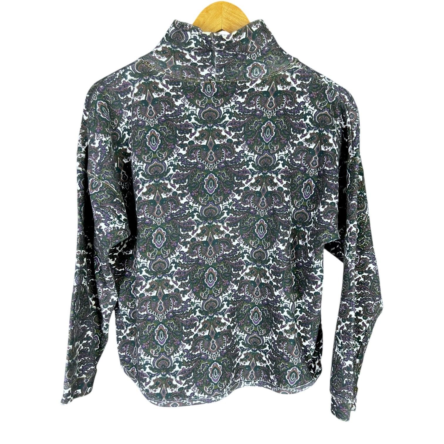 Gap Vintage 90s Gap Paisley Floral Cottagecore Turtleneck - S Size S / US 4 / IT 40 - 3 Thumbnail