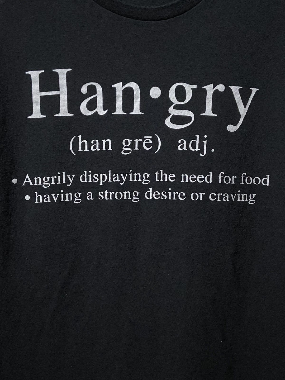 Vintage Y2k hangry font black crop t shirt size M unisex Size US M / EU 48-50 / 2 - 2 Thumbnail