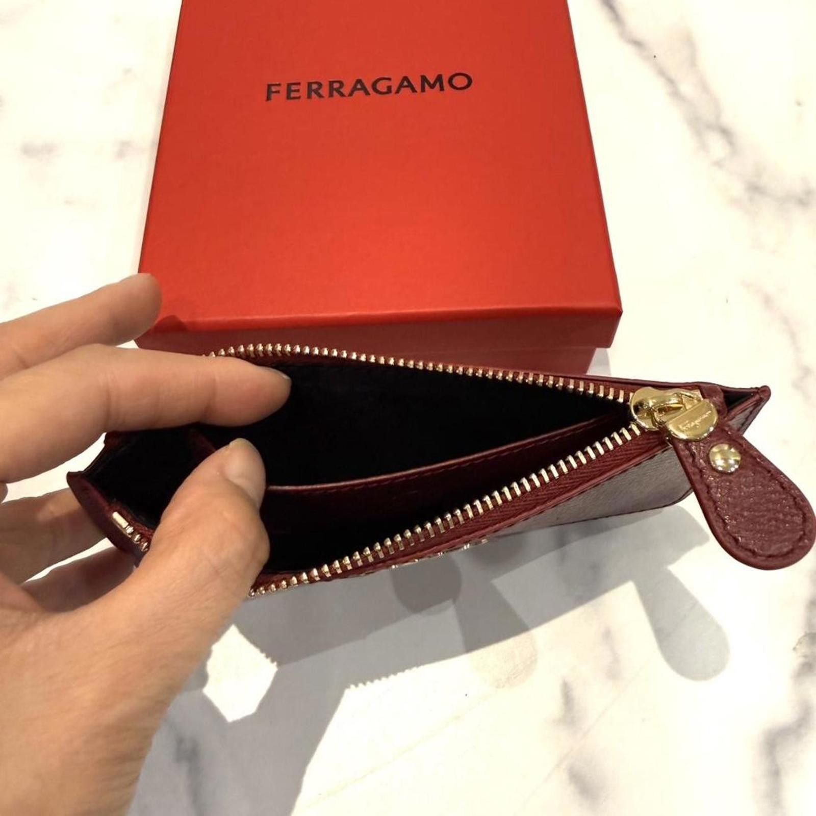 Salvatore Ferragamo Ferragamo card holder wallet with gold hardware Size ONE SIZE - 3 Thumbnail