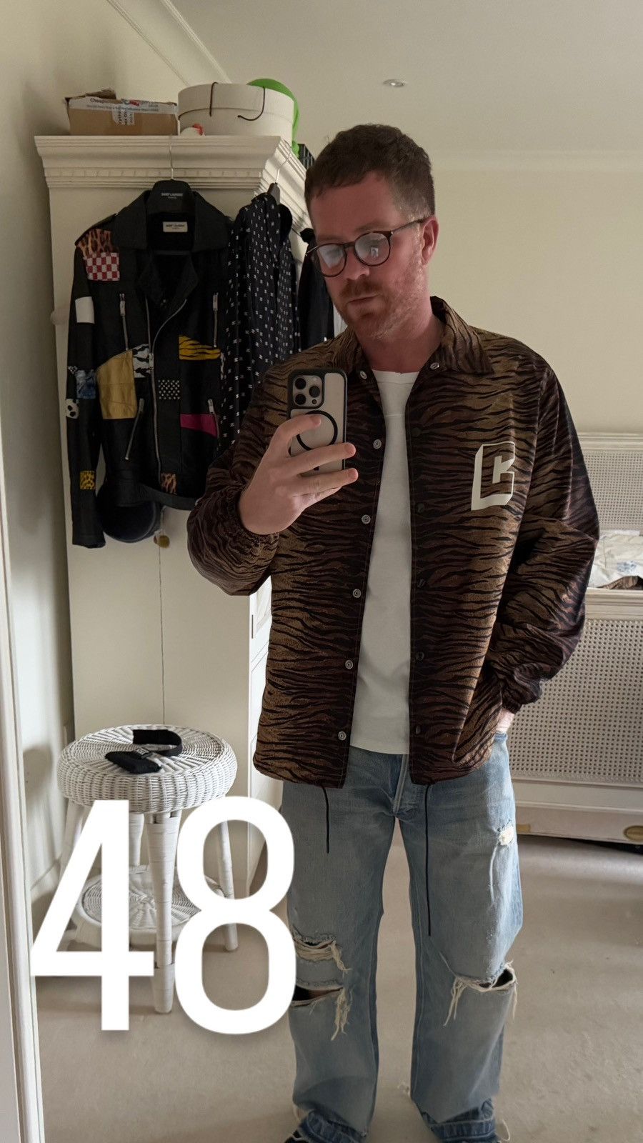 Celine $1.9k Celine tiger animal logo print coach jacket S M L Hedi Size US M / EU 48-50 / 2 - 4 Thumbnail