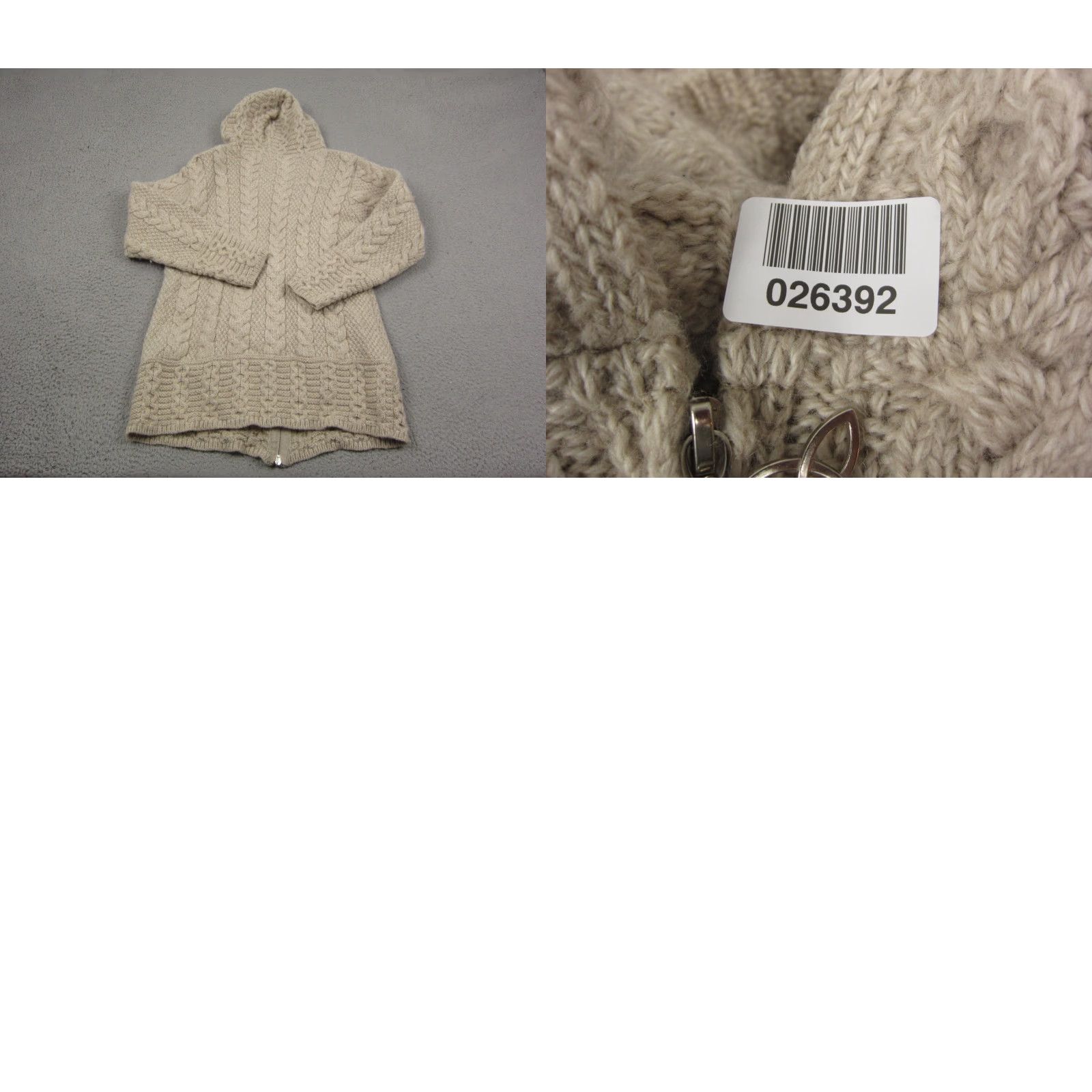 Vintage VINTAGE Aran Crafts Sweater Cardigan Womens Small S Beige Wool Full Zip 100% Knit 90s Size S / US 4 / IT 40 - 9 Thumbnail