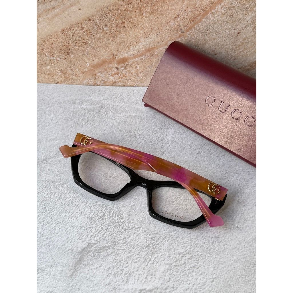 Gucci NEW Gucci GG1334O Black Pink Cat Eye Eyeglasses Frames Size ONE SIZE - 2 Thumbnail