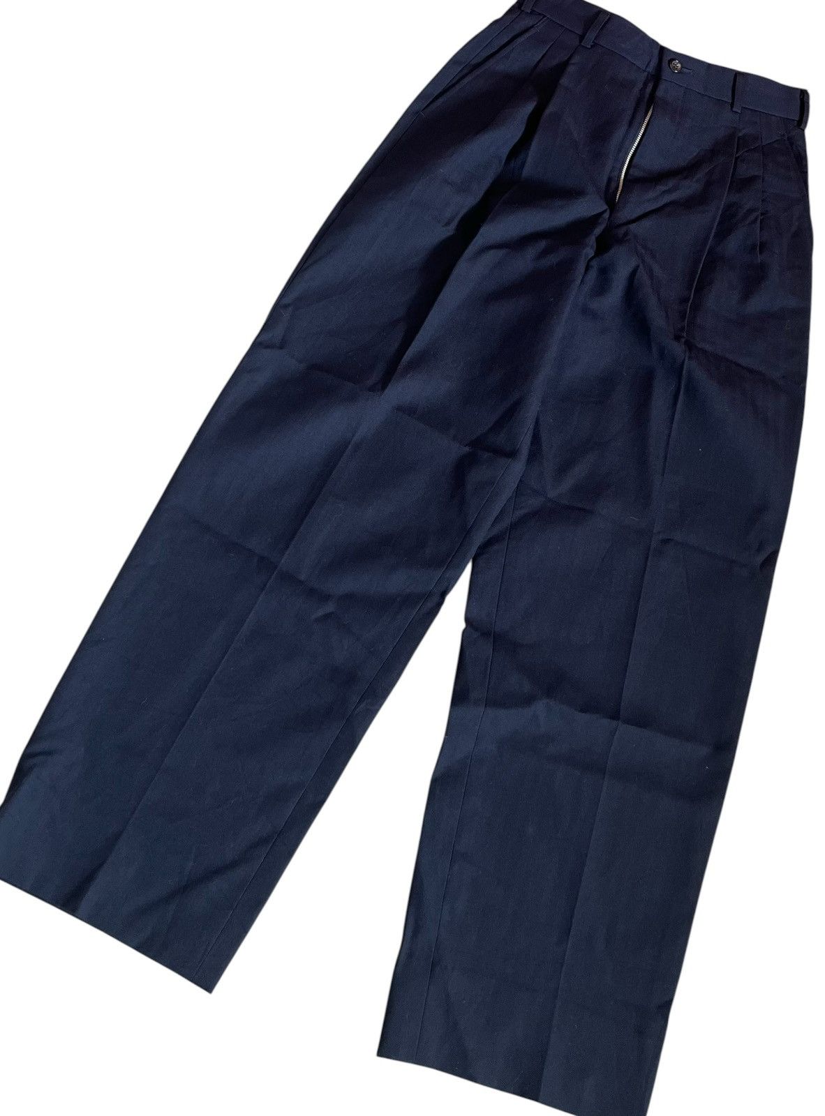 Comme des Garcons TAX FREE 🇺🇸 cdg homme high waist wide fit wool trousers Size US 27 - 2 Thumbnail