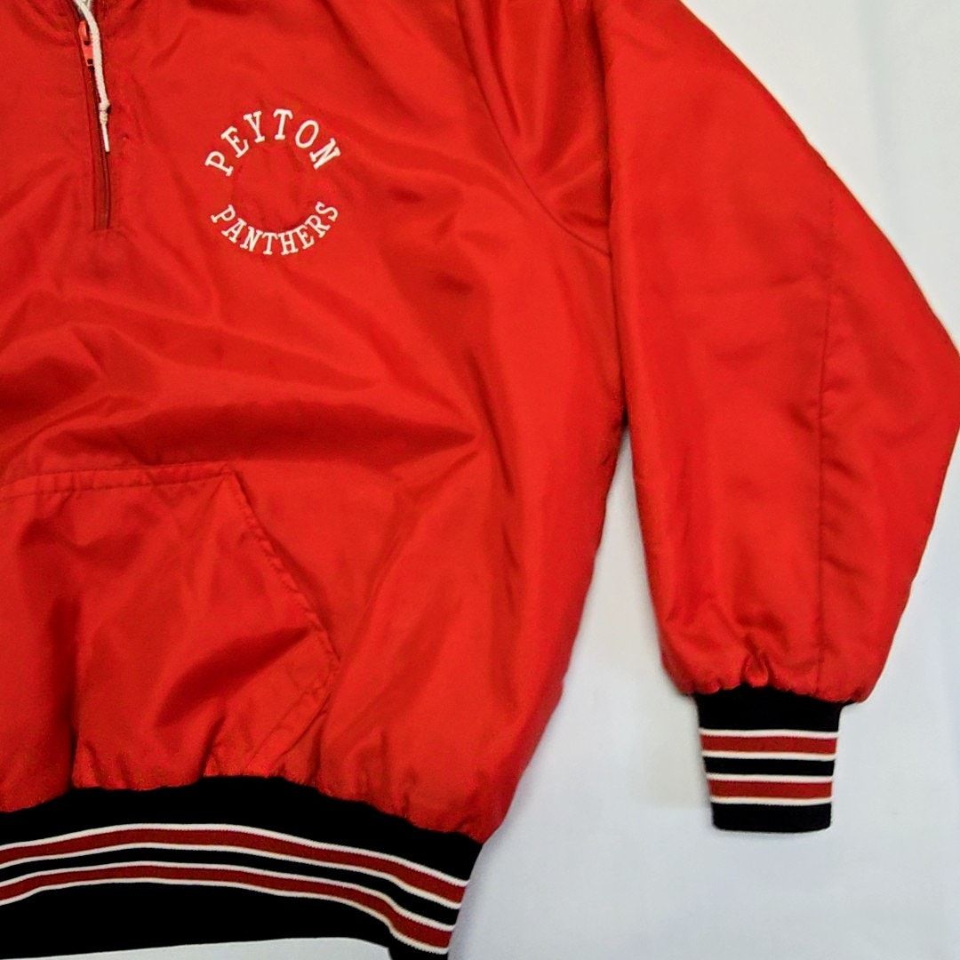Vintage Vintage Leader Sportswear Peyton Panthers Red XL Windbreaker Size US XL / EU 56 / 4 - 3 Thumbnail