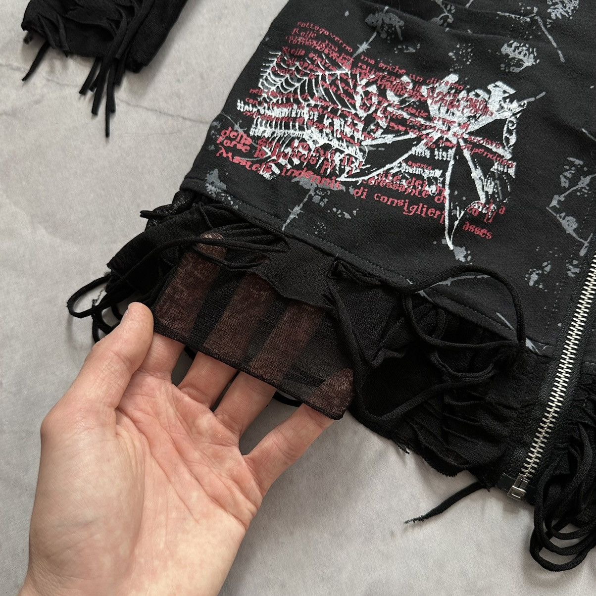 Hysteric Glamour × Undercover Punk Bondage Tripp NYC Impala Style Zip Hoodie Mesh Sleeves Size US S / EU 44-46 / 1 - 11 Thumbnail