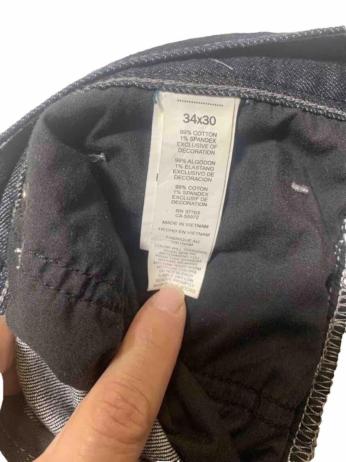 Perry Ellis Perry Ellis Jeans Men's W34 30L Blue Straight Sz Black Label Size US 34 / EU 50 - 4 Thumbnail