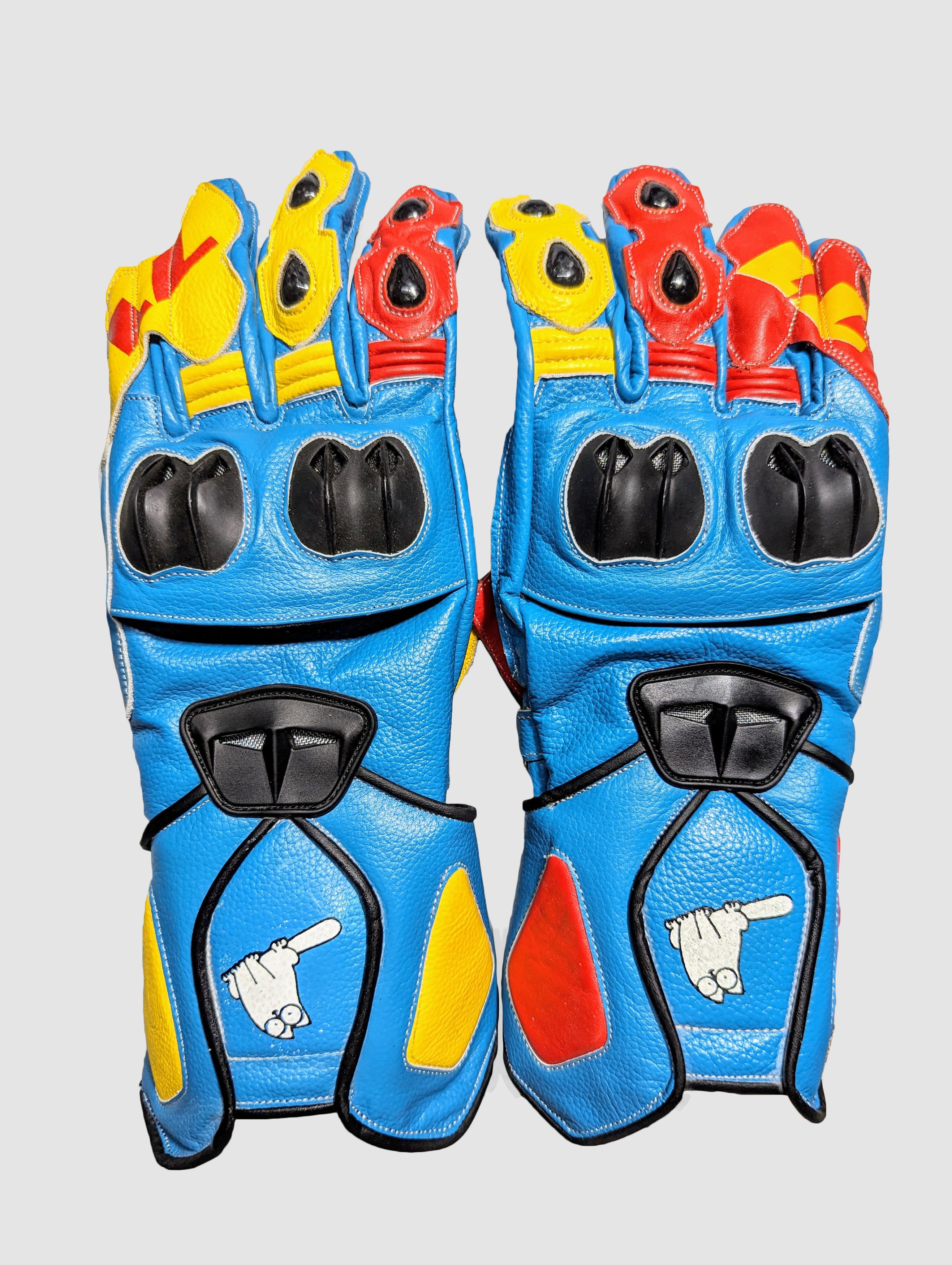 Genuine Leather × Leather Motorcycle Leather Gloves Racing STREETWEAR Size 30 - 1 Thumbnail