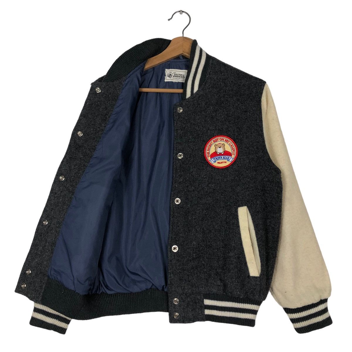 Japanese Brand 🔥Vintage Wool Varsity Jacket Snap Button Big Logo Size US S / EU 44-46 / 1 - 11 Thumbnail