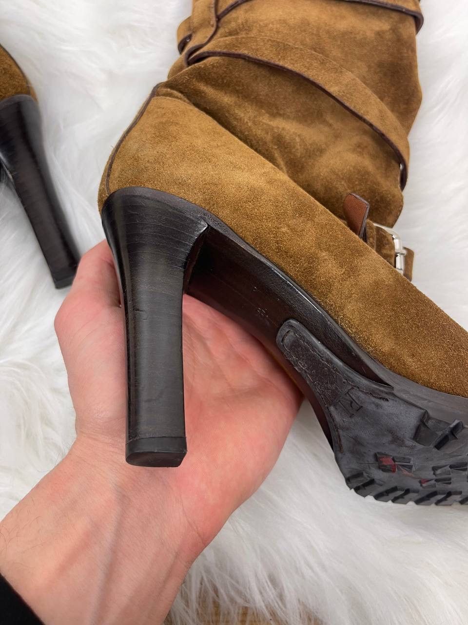 Ralph Lauren Purple Label Ralph Lauren Purple Label Suede Buckle Boots Brown Size US 6 / IT 36 - 12 Thumbnail