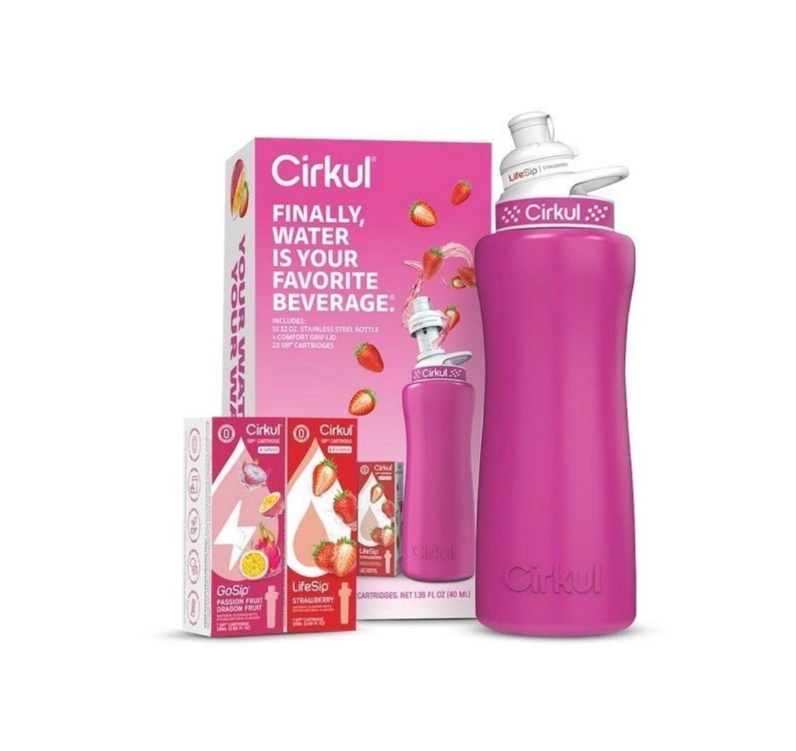 Other Cirkul 32oz. Pink Stainless Water Bottle Starter Kit 2 Cartr Size ONE SIZE - 2 Thumbnail