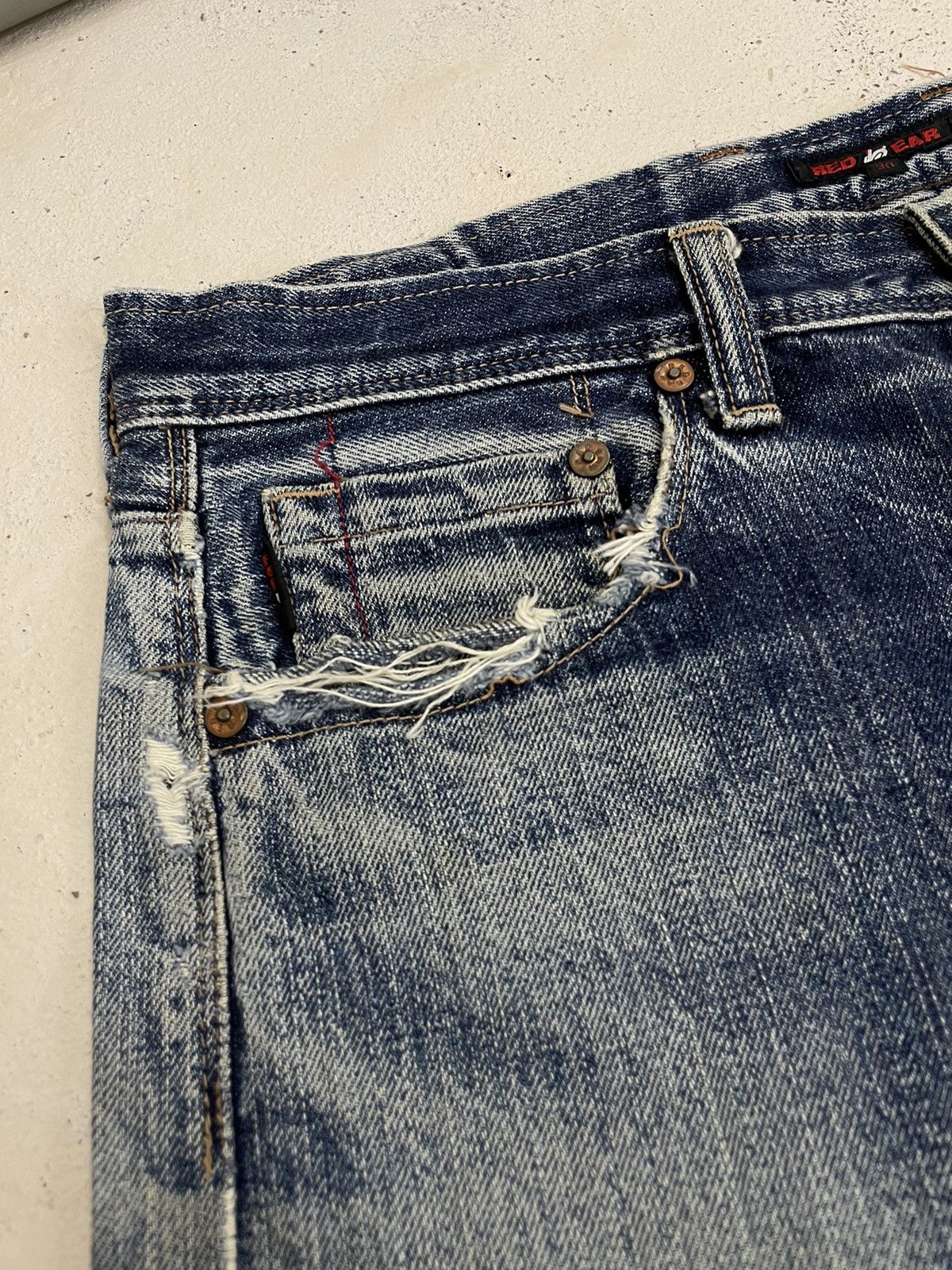 Paul Smith × Paul Smith Red Ear Paul Smith Red Ear Selvedge Distressed Denim Pants (A10) Size US 31 - 10 Thumbnail