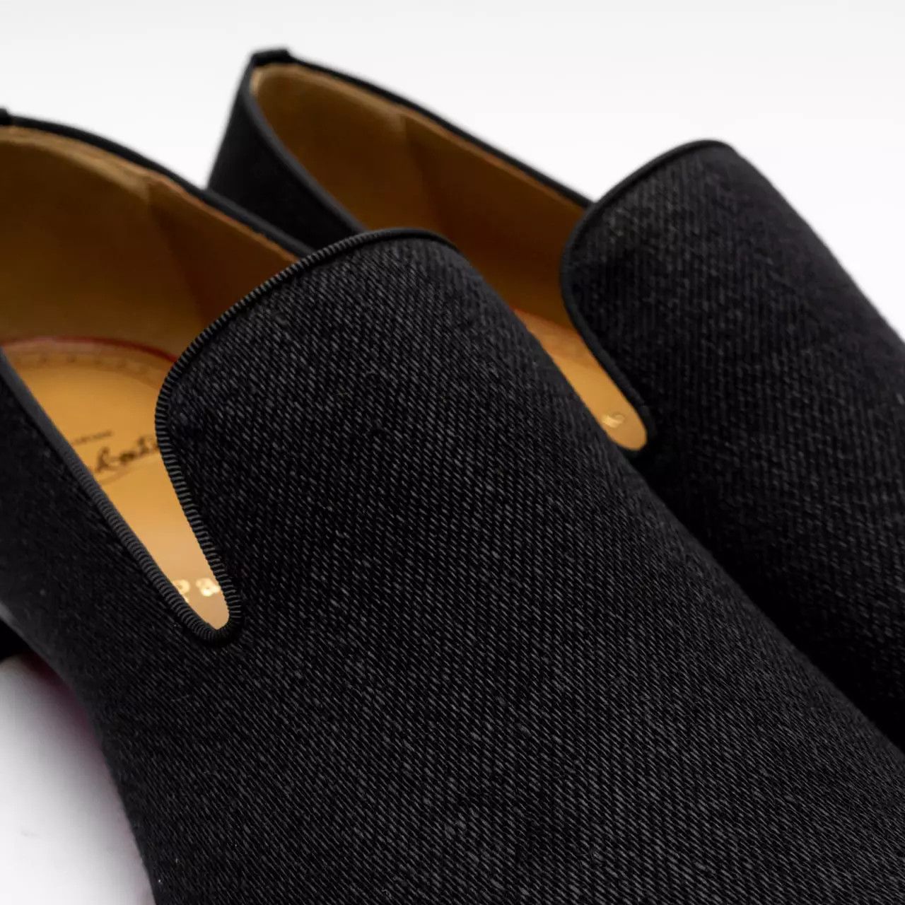 Christian Louboutin o1s1wg110225 Dandelion Wool Loafers in Black Size US 7 / EU 40 - 5 Thumbnail