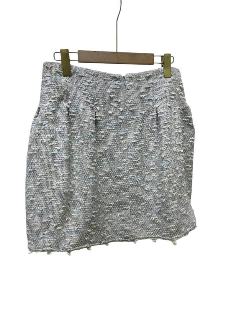 Chanel Chanal Baby Blue Sequin Tweed Skrit Size 30" / US 8 / IT 44 - 5 Thumbnail
