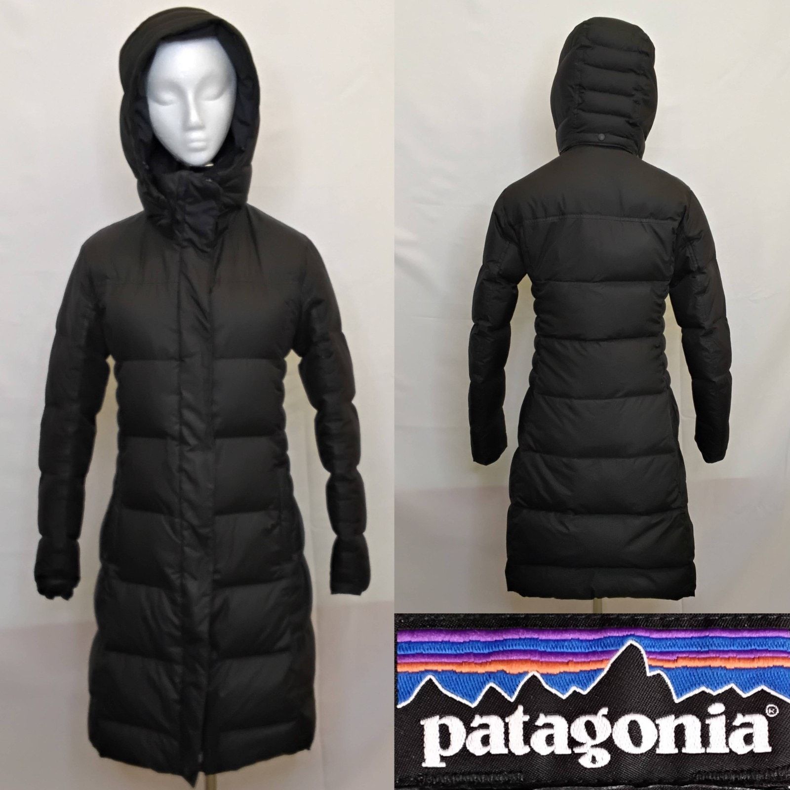 Patagonia Patagonia Down Parka Women's S Black Hooded Puffer Long Size S / US 4 / IT 40 - 1 Thumbnail