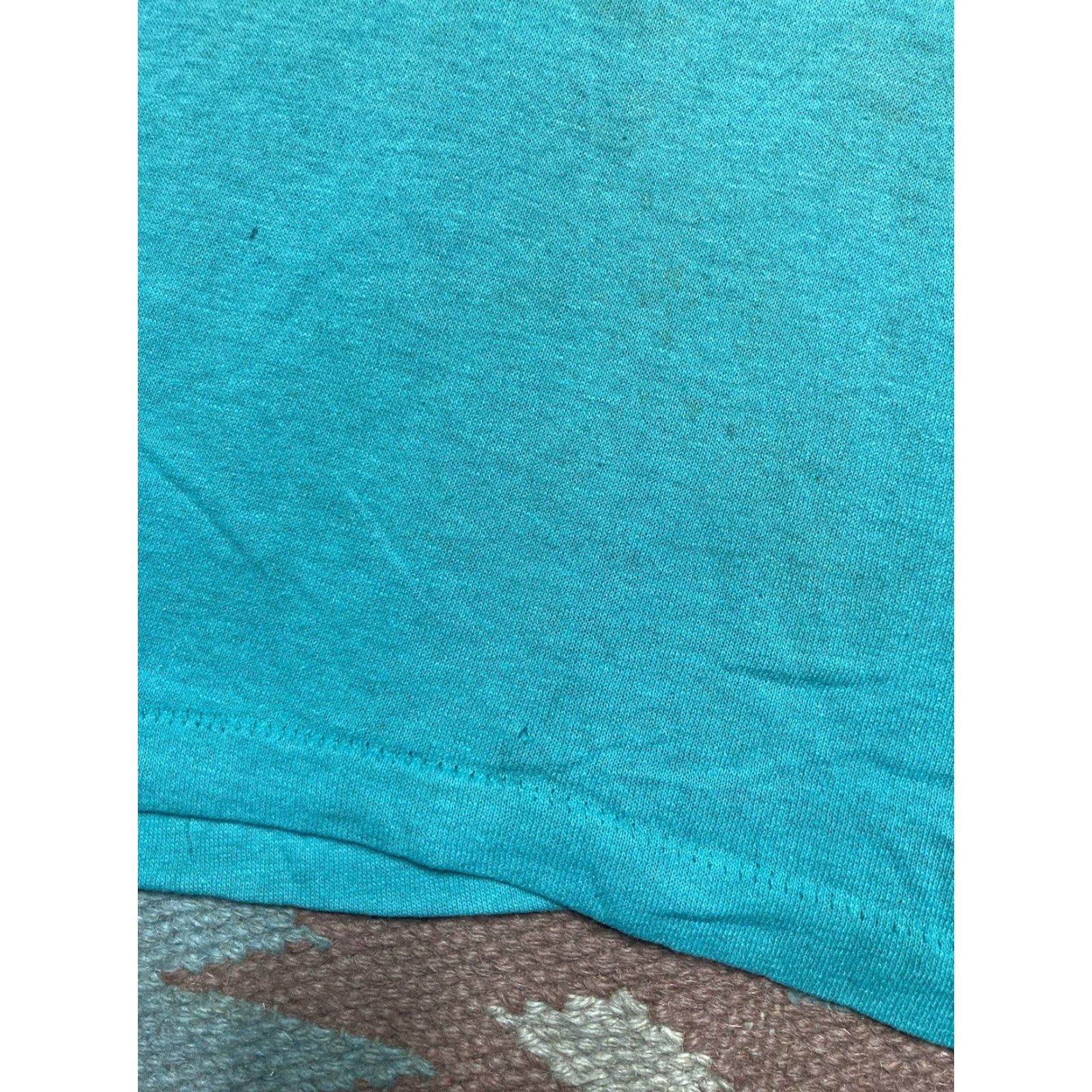 Altea VINTAGE 80s Sleeveless Pocket T Shirt Blue Teal Muscle Stained Medium M & M Men Shirts Size US M / EU 48-50 / 2 - 2 Thumbnail