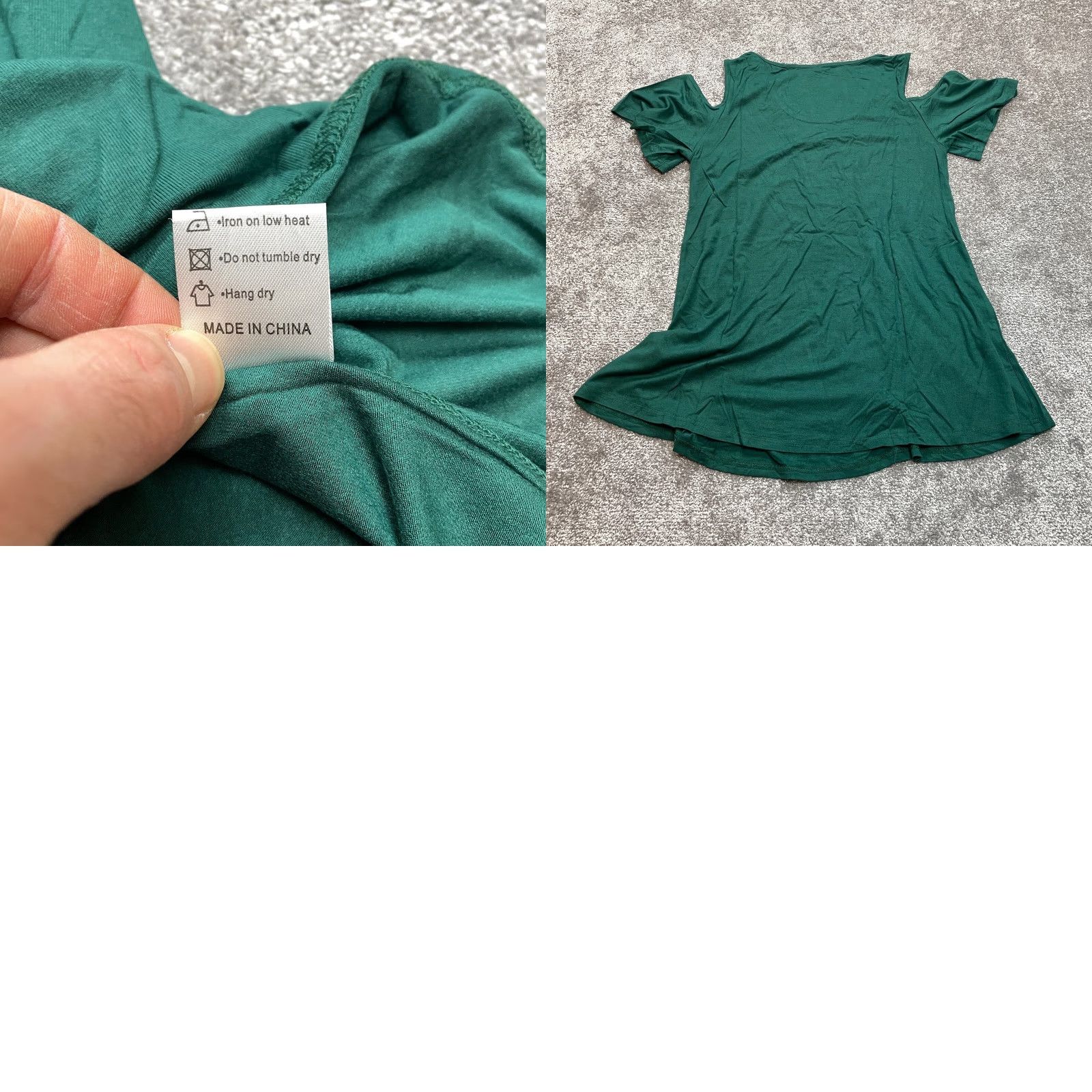 Vintage Prin Story Shirt Dress Tunic Womens Medium Green Short Cold Shoulder Sleeve New Size M / US 6-8 / IT 42-44 - 9 Thumbnail